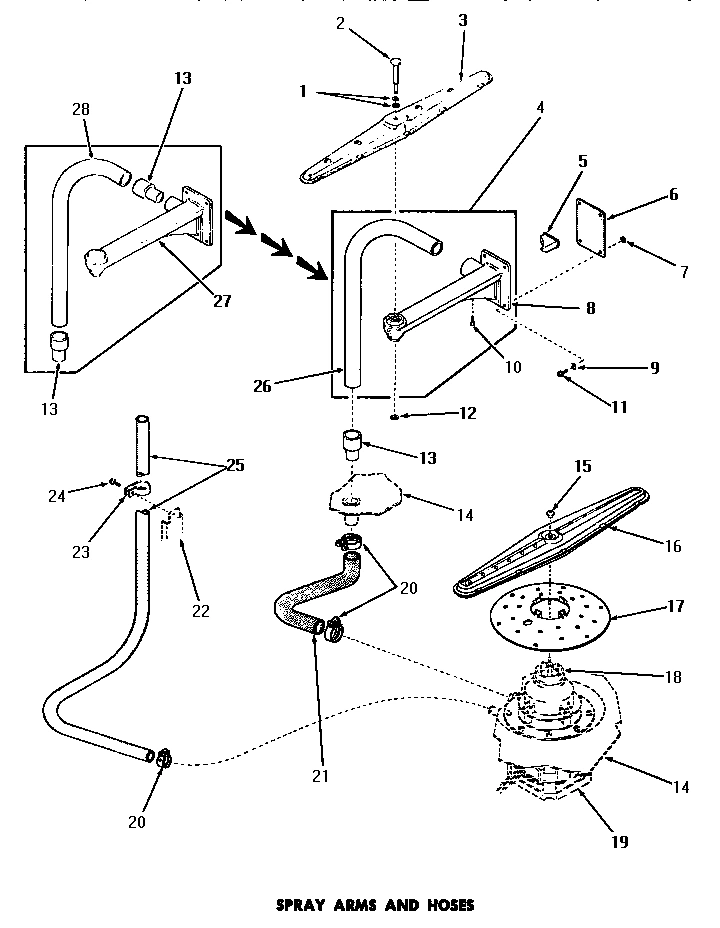 13 - SPRAY ARMS & HOSES