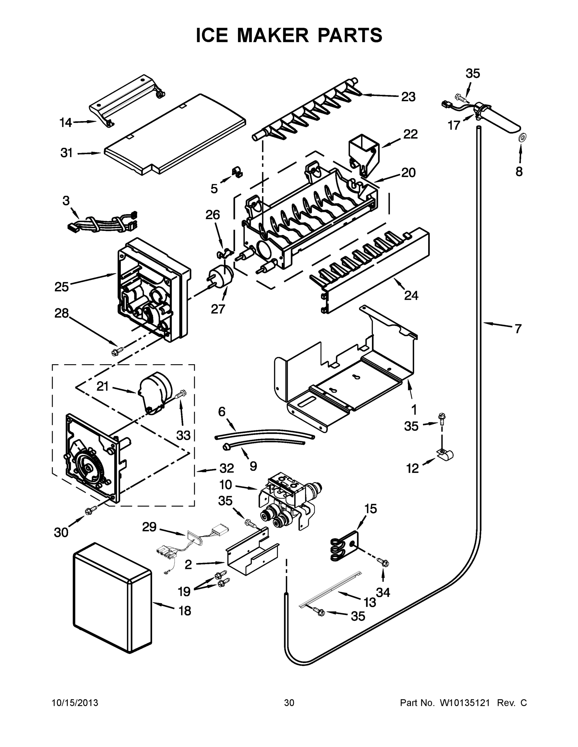 16 - ICE MAKER PARTS