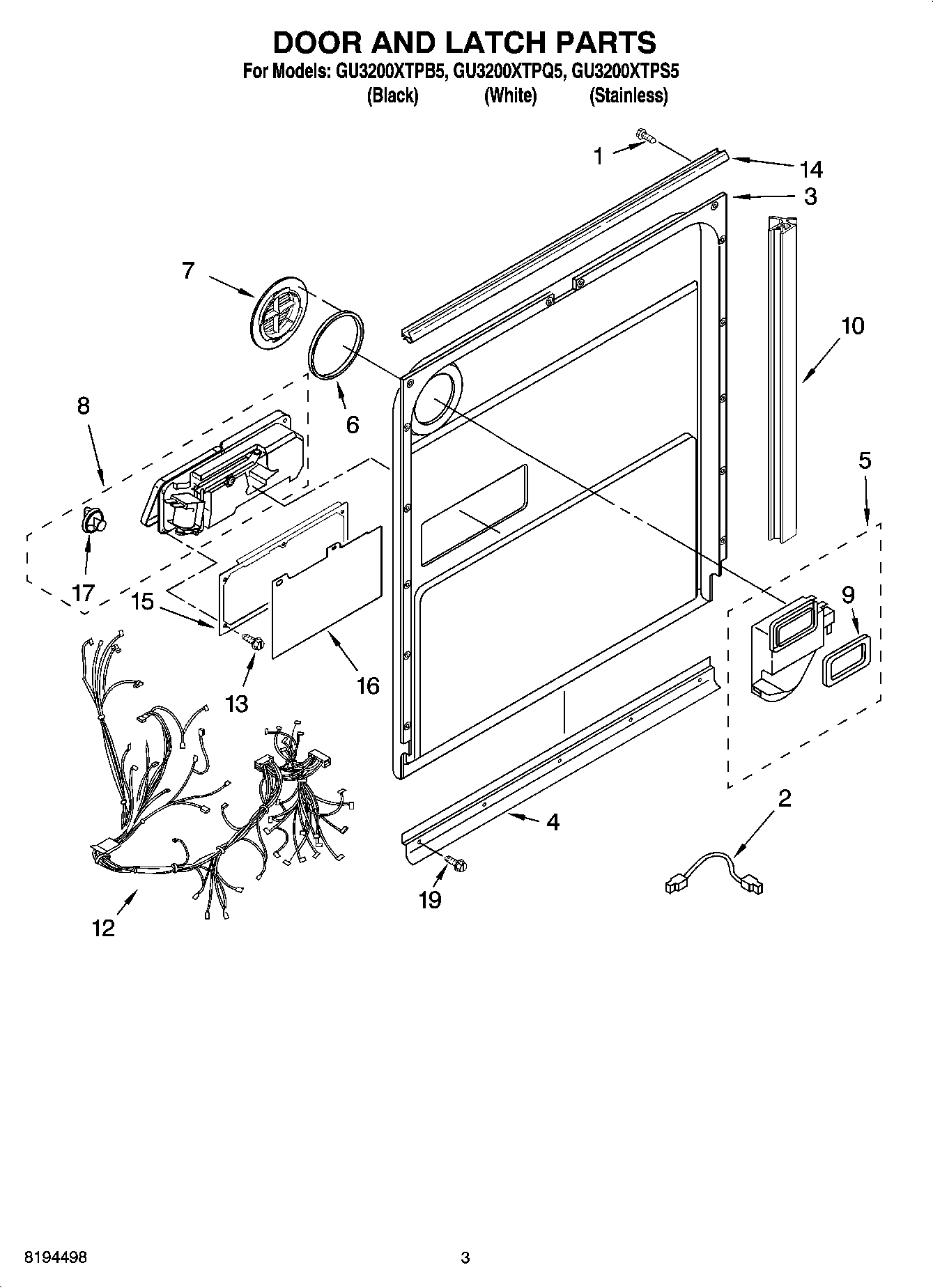 03 - DOOR AND LATCH PARTS