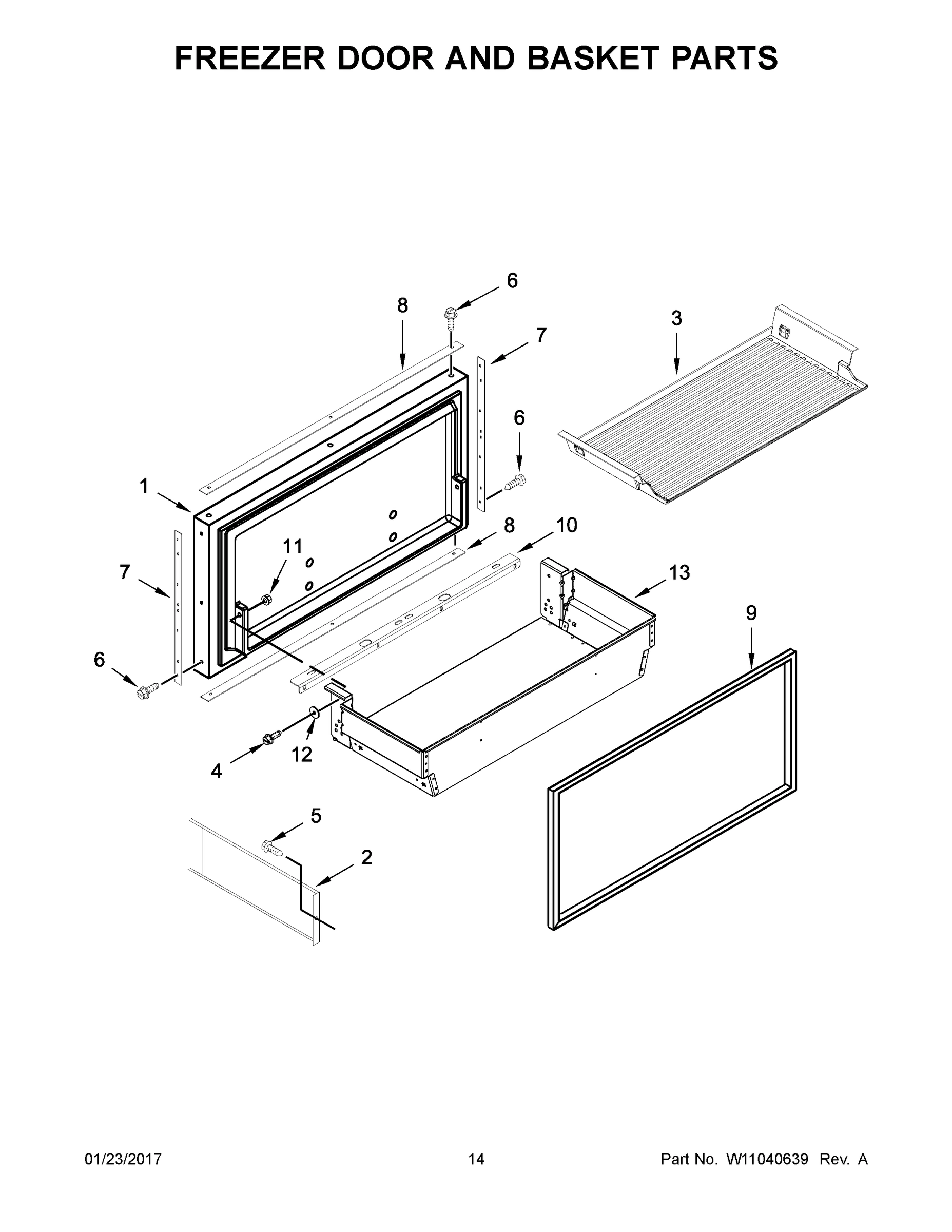 08 - FREEZER DOOR AND BASKET PARTS