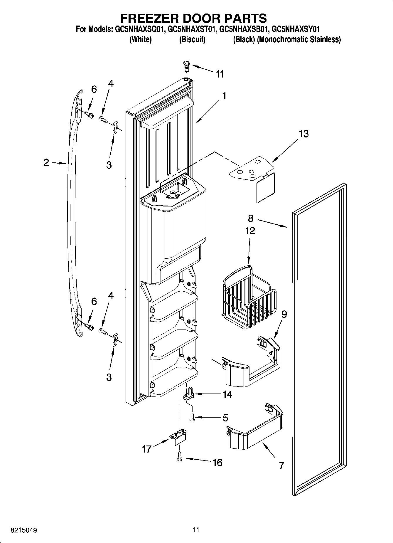 07 - FREEZER DOOR PARTS
