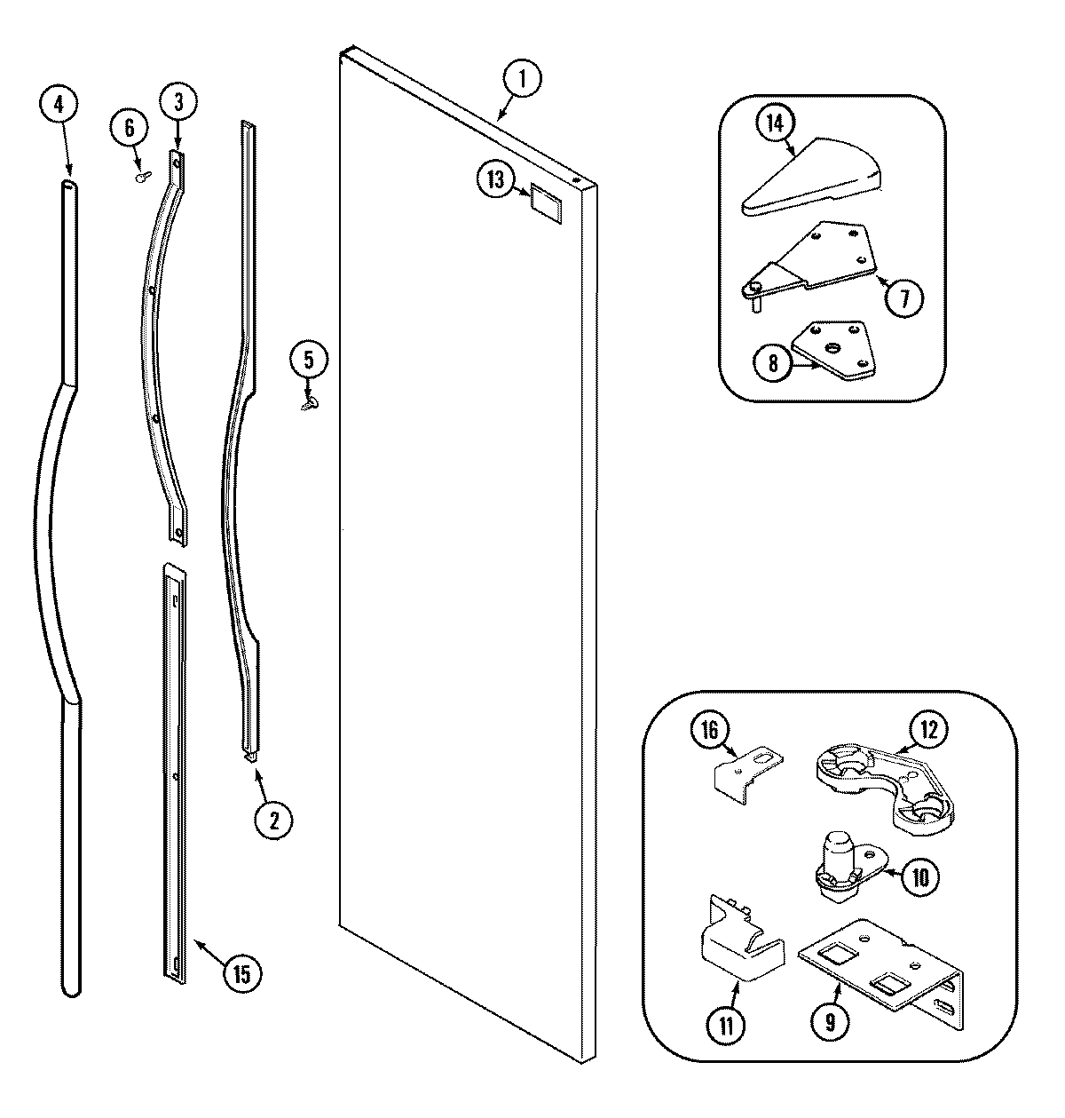 09 - FRESH FOOD OUTER DOOR (GC2228EEDB/W)