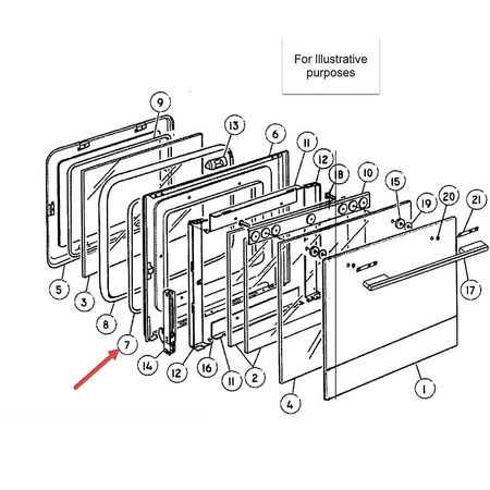 574310 Fisher & Paykel Door Seal Pyro