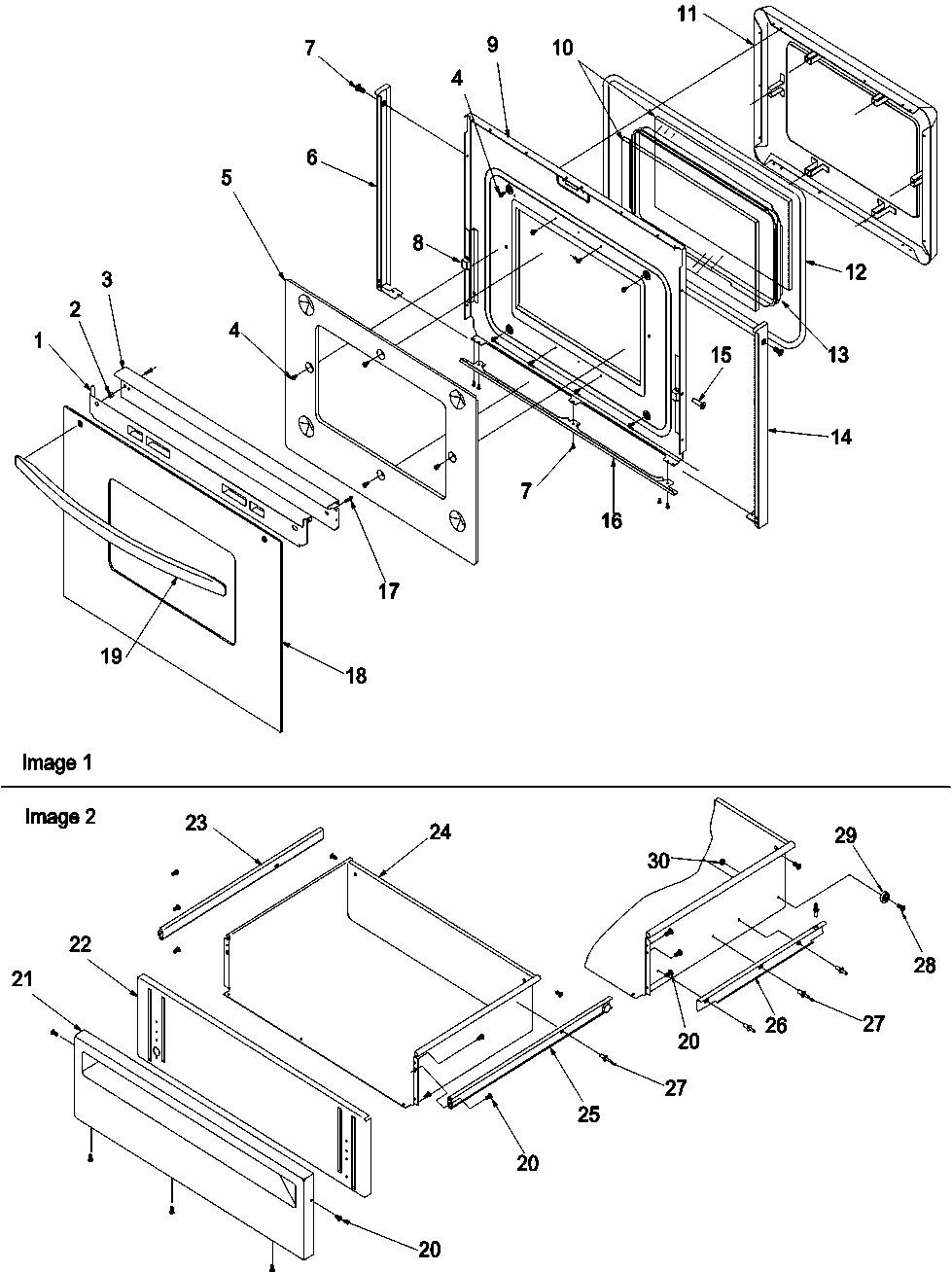 05 - OVEN DOOR & STORAGE DRAWER