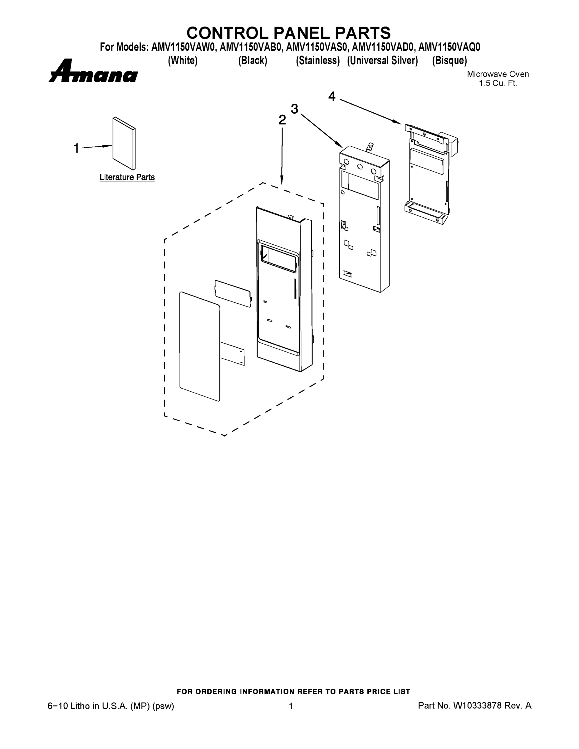 01 - CONTROL PANEL PARTS