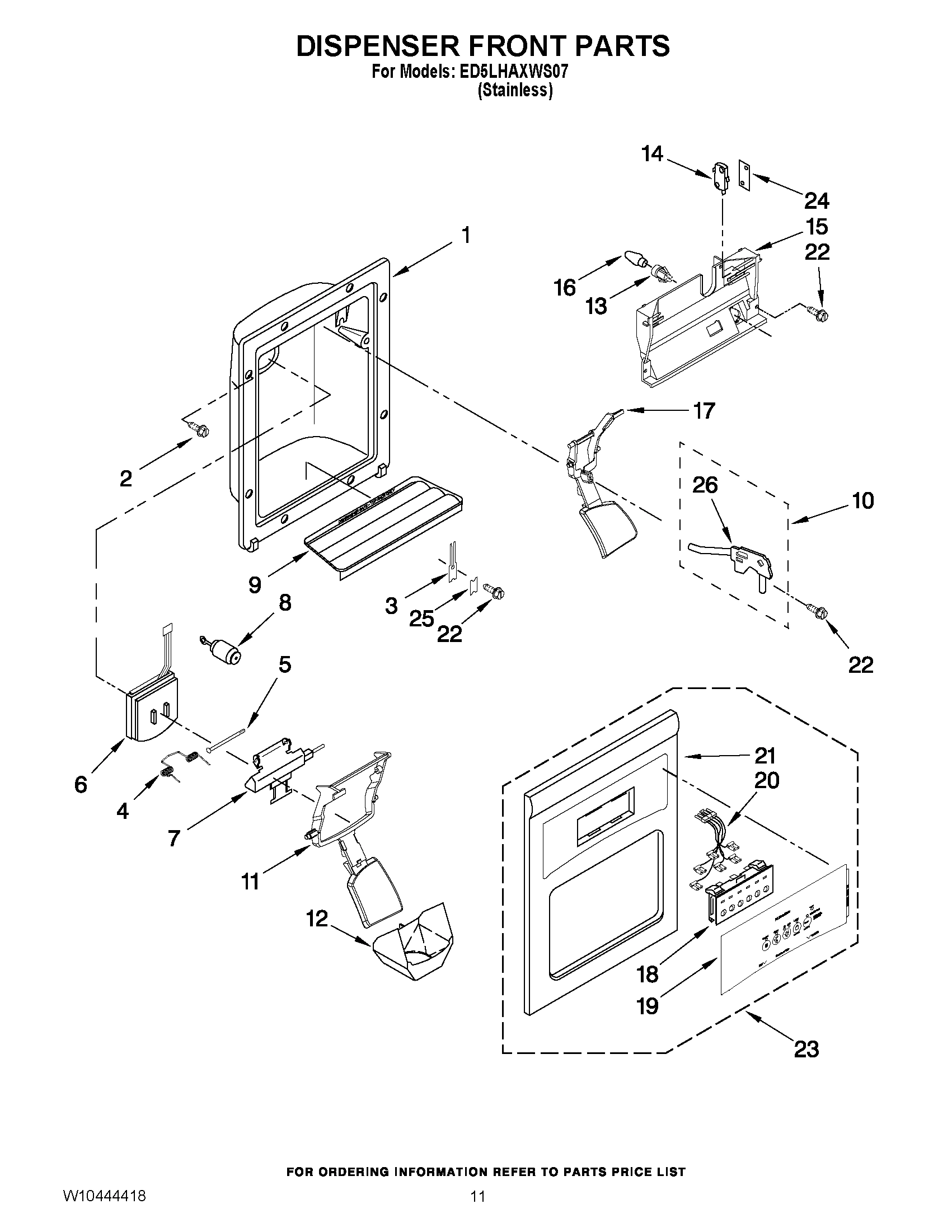 08 - DISPENSER FRONT PARTS