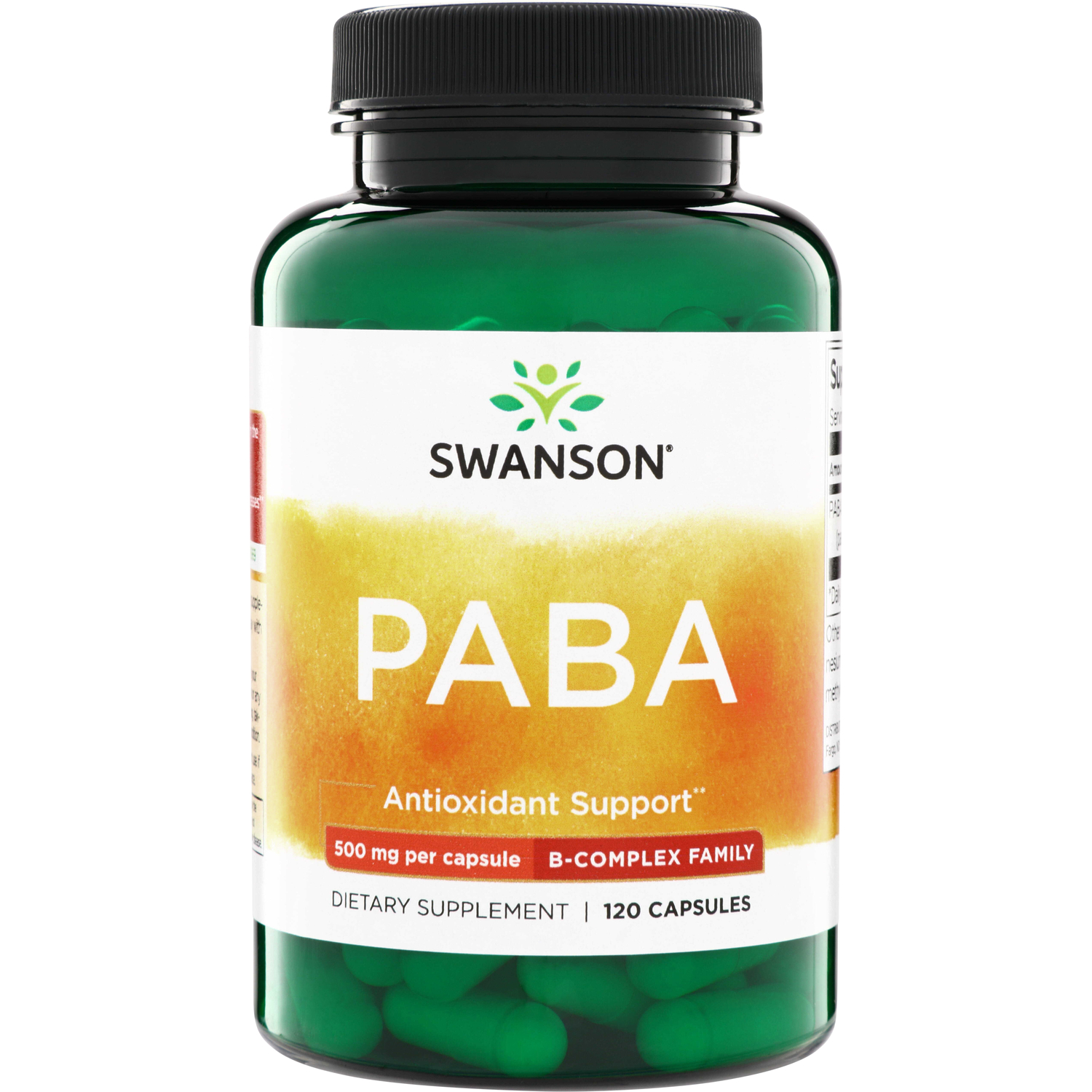 Swanson Vitamins Paba Vitamin | 500 mg | 120 Caps