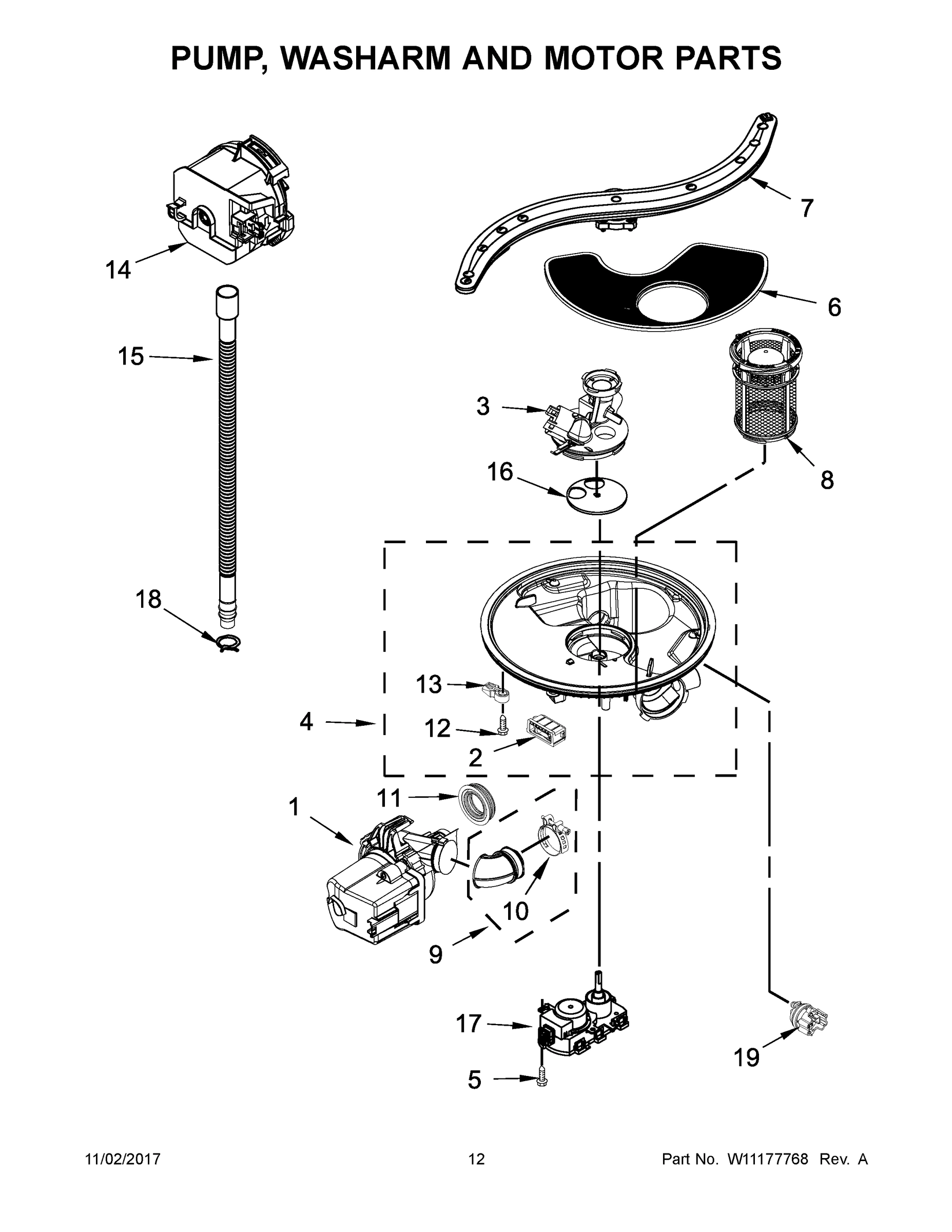 07 - PUMP, WASHARM AND MOTOR PARTS