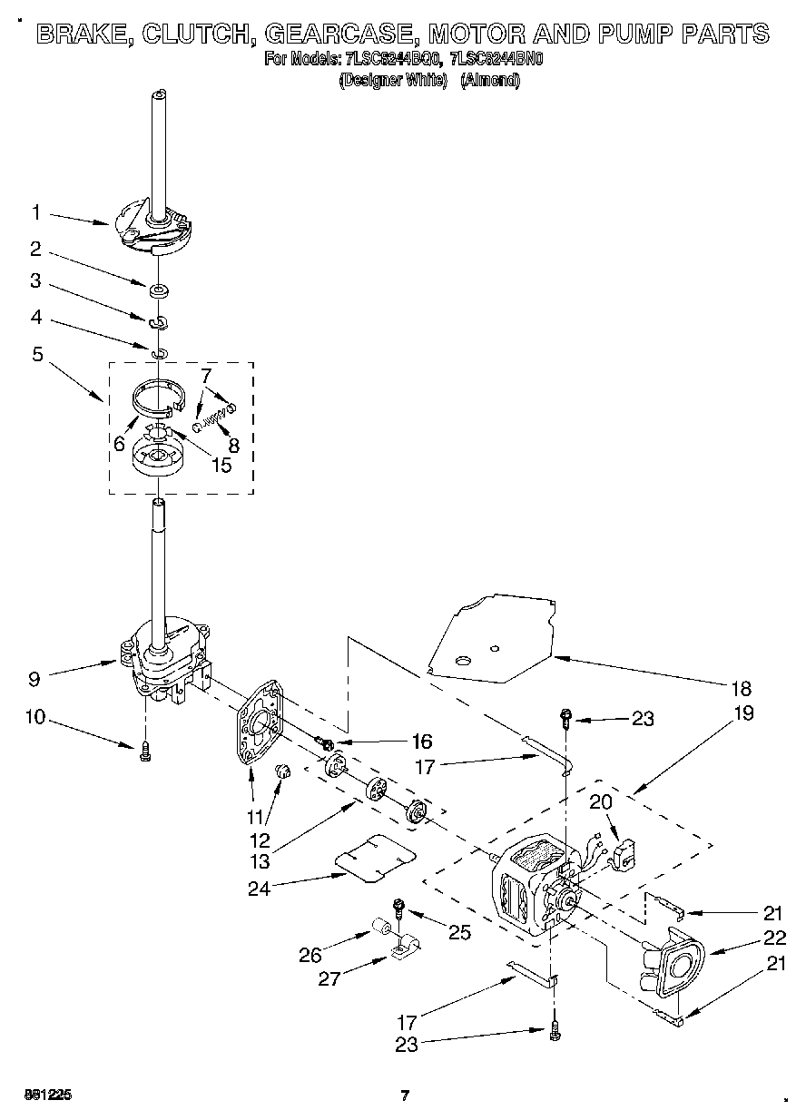 05 - BRAKE, CLUTCH, GEARCASE, MOTOR & PUMP