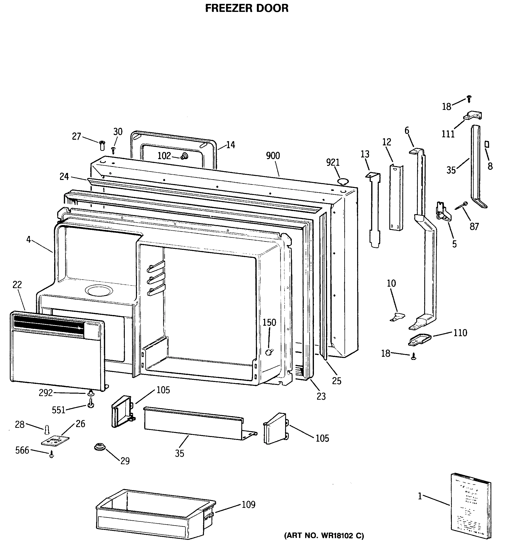FREEZER DOOR