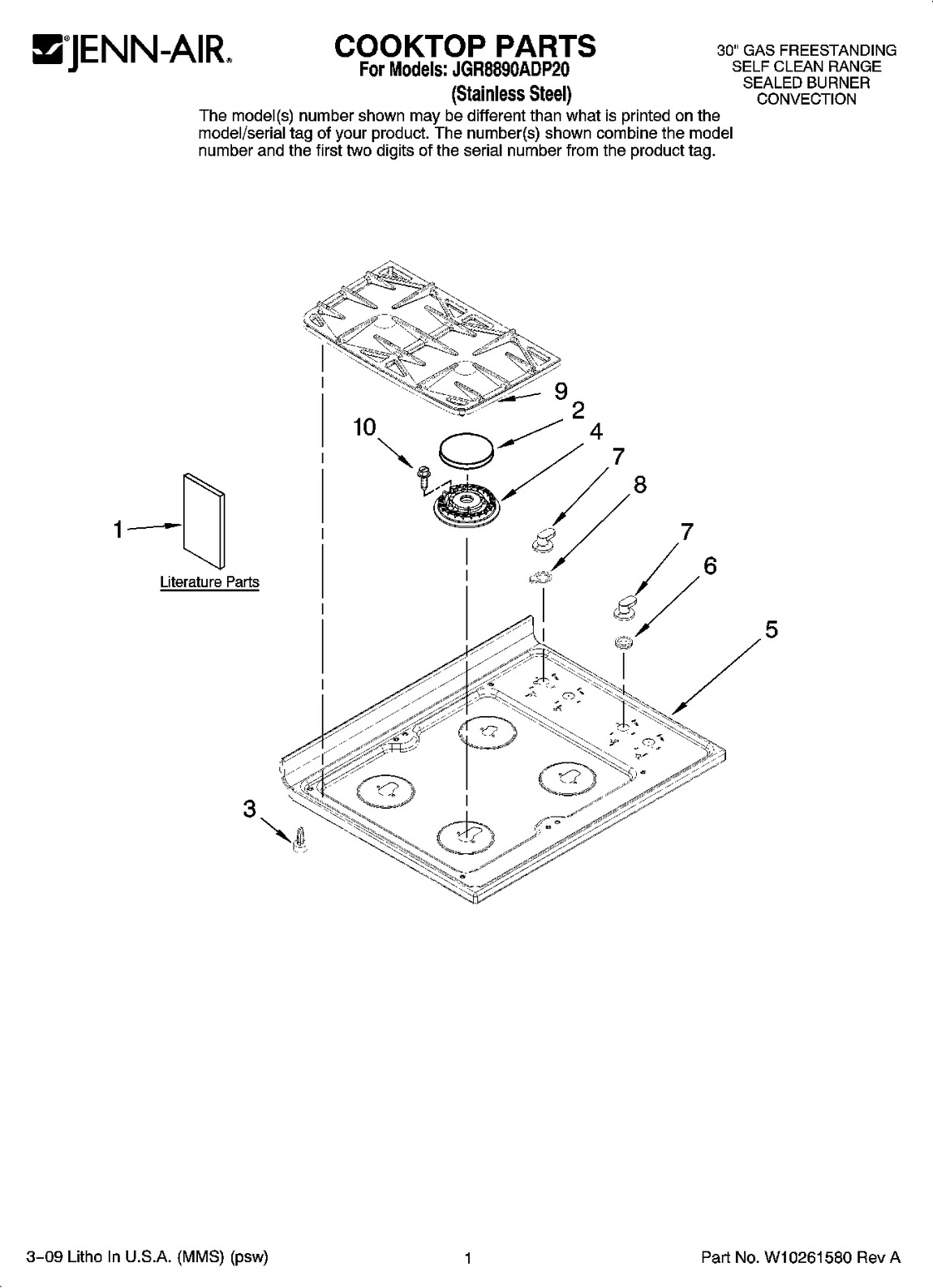 01 - COOKTOP PARTS