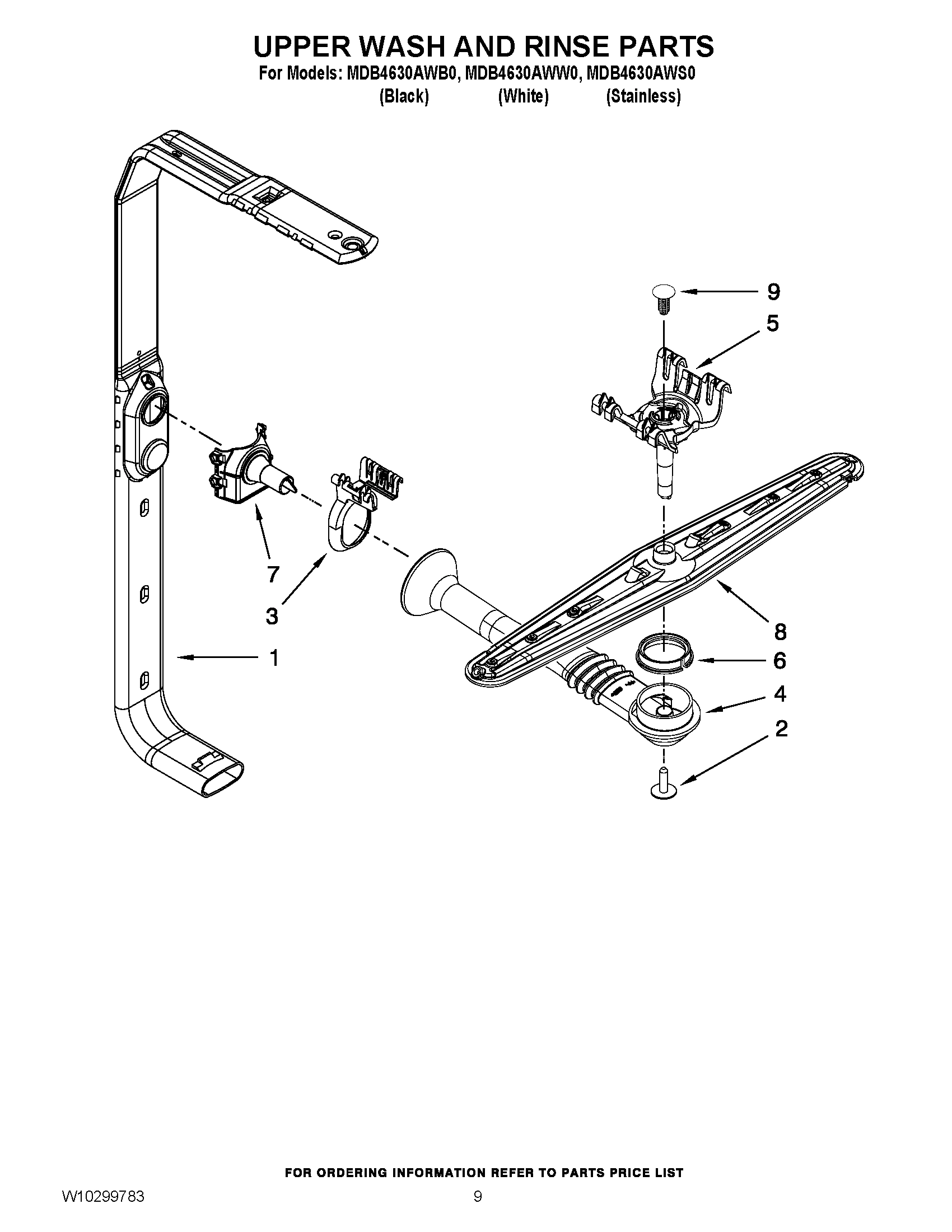 07 - UPPER WASH AND RINSE PARTS