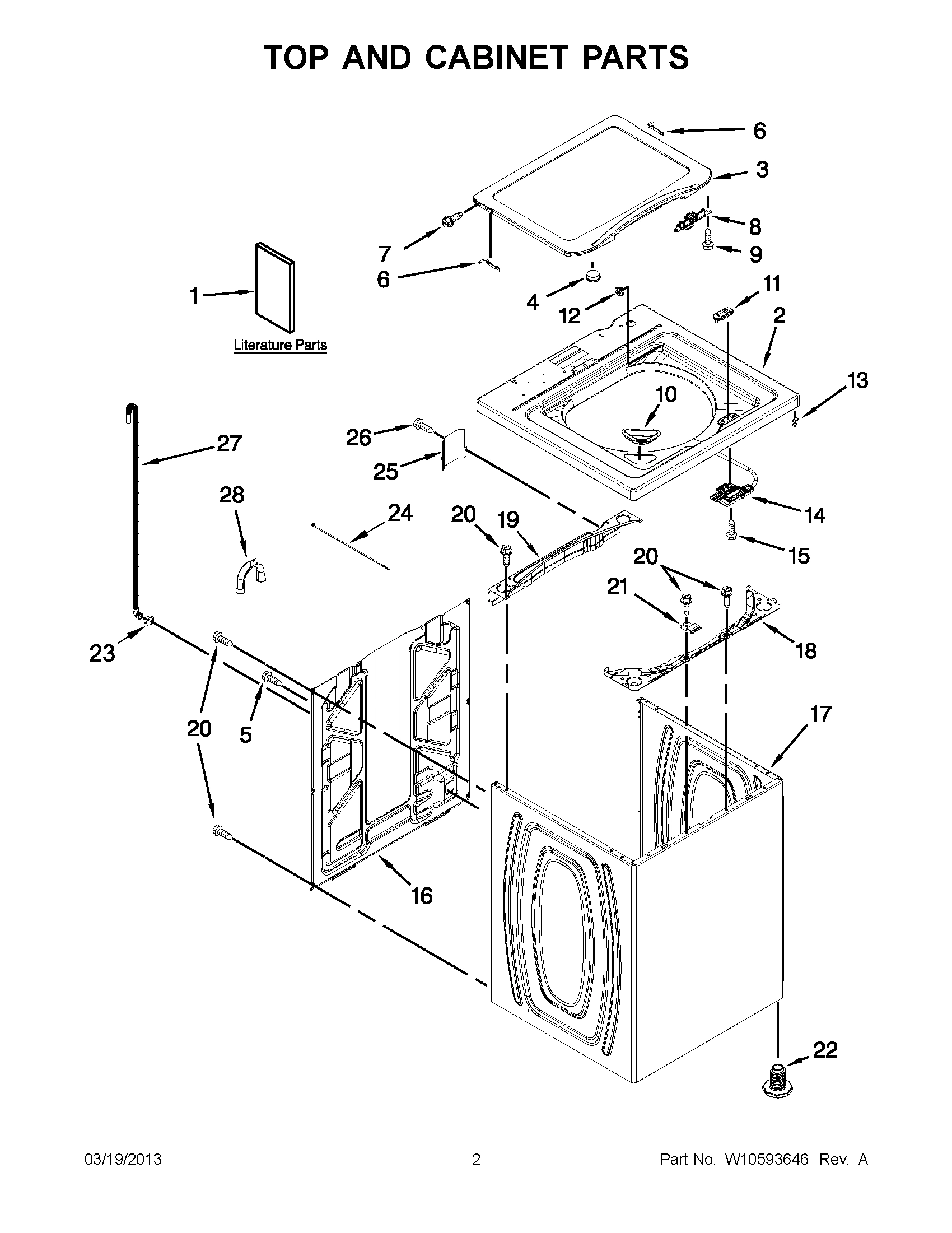 01 - TOP AND CABINET PARTS