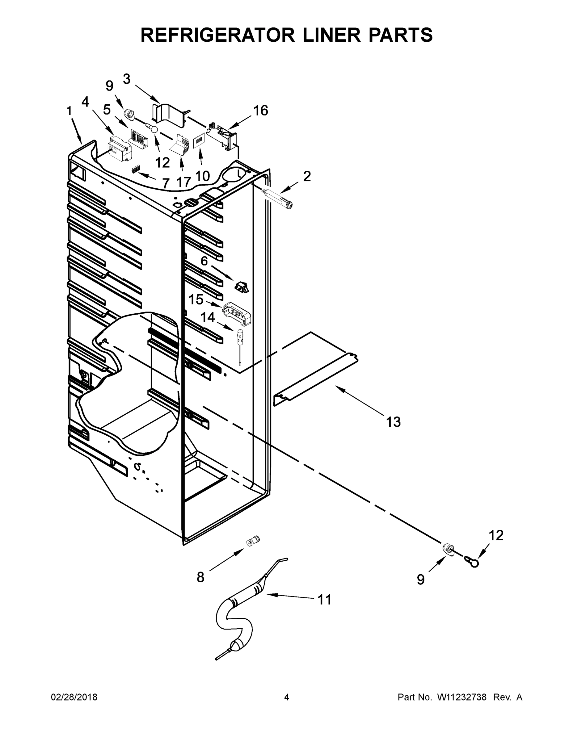 03 - REFRIGERATOR LINER PARTS
