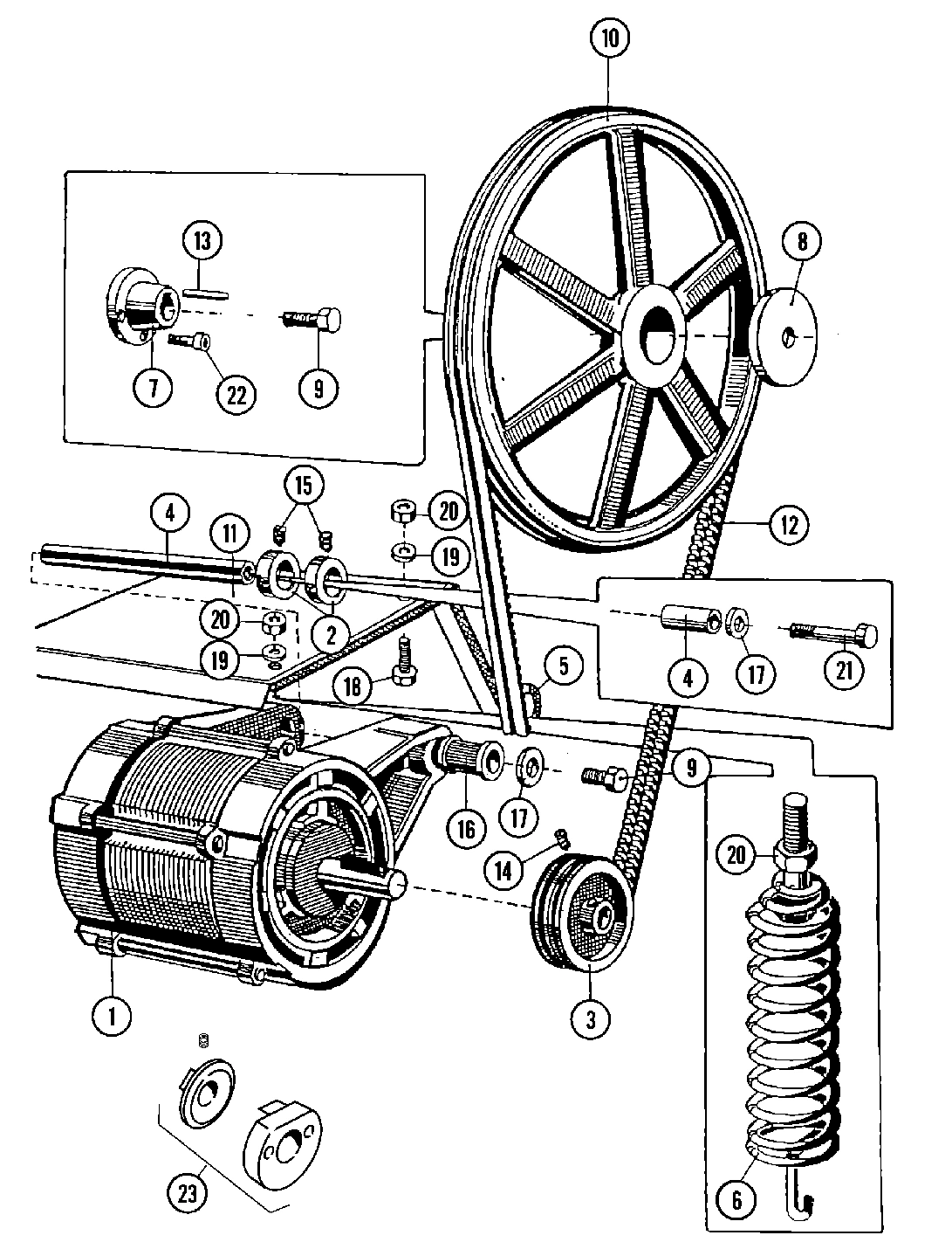 11 - MOTOR & BASKET PULLEY
