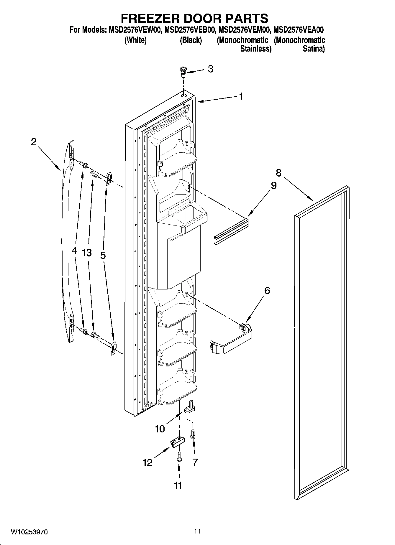 07 - FREEZER DOOR PARTS