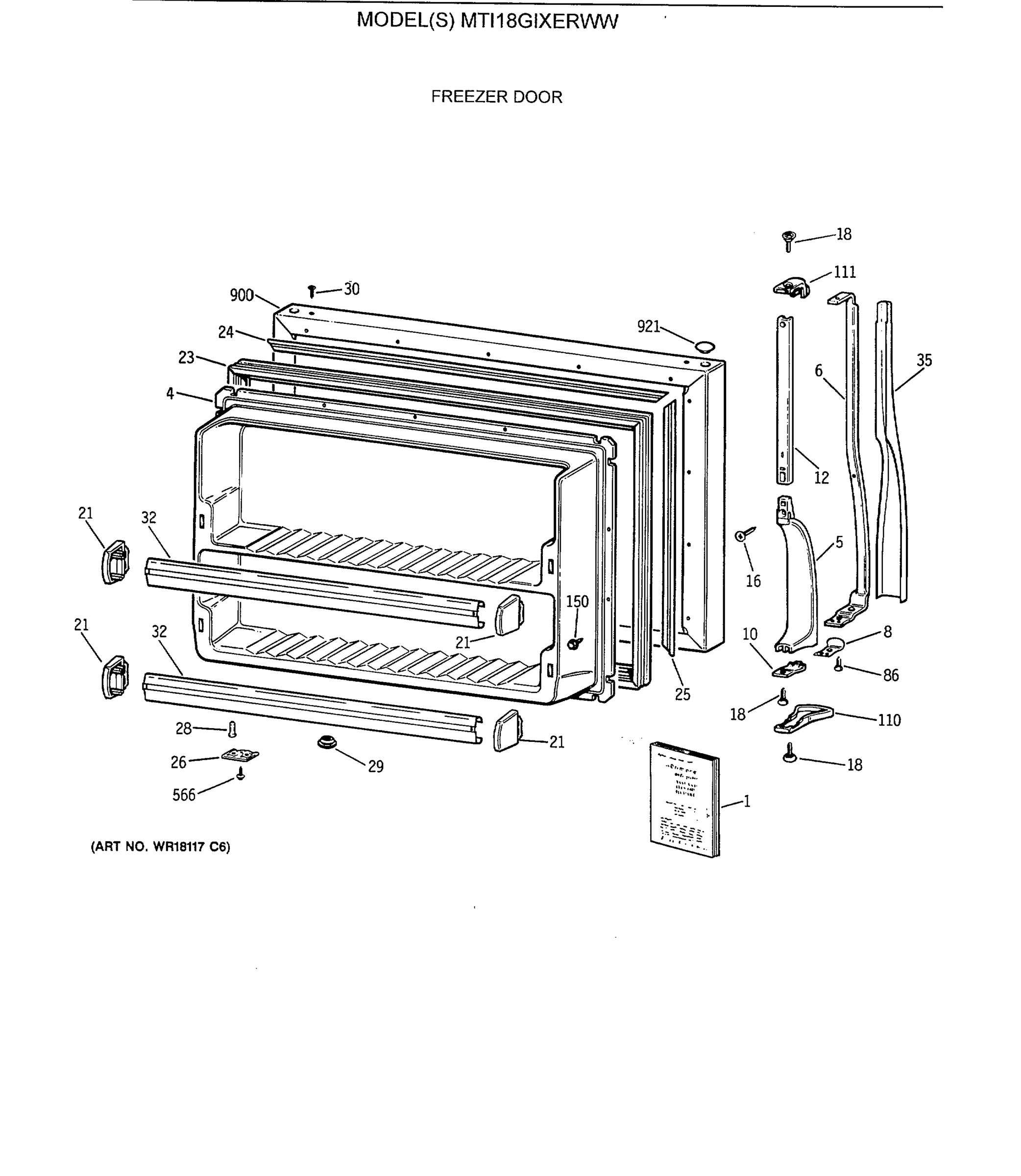 FREEZER DOOR