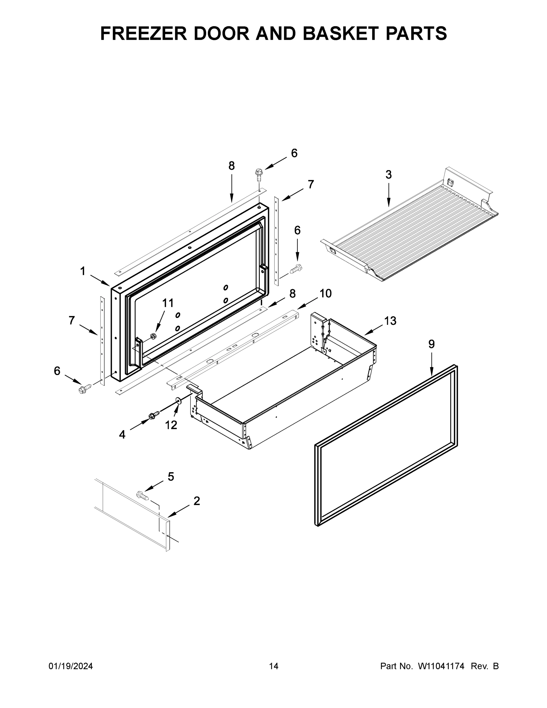 08 - FREEZER DOOR AND BASKET PARTS