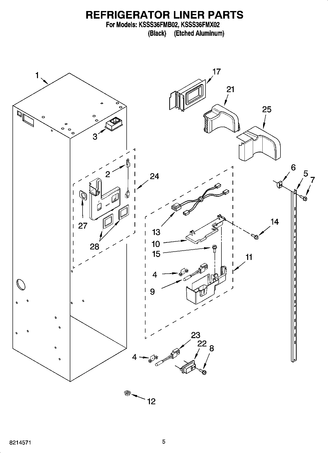 04 - REFRIGERATOR LINER PARTS