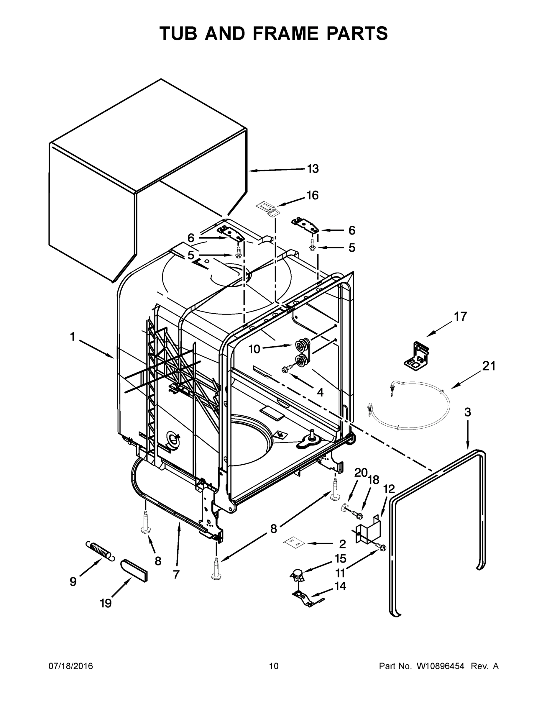 06 - TUB AND FRAME PARTS
