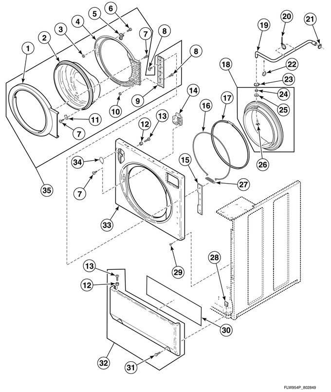 Front Panel, Door Assembly And Door Seal