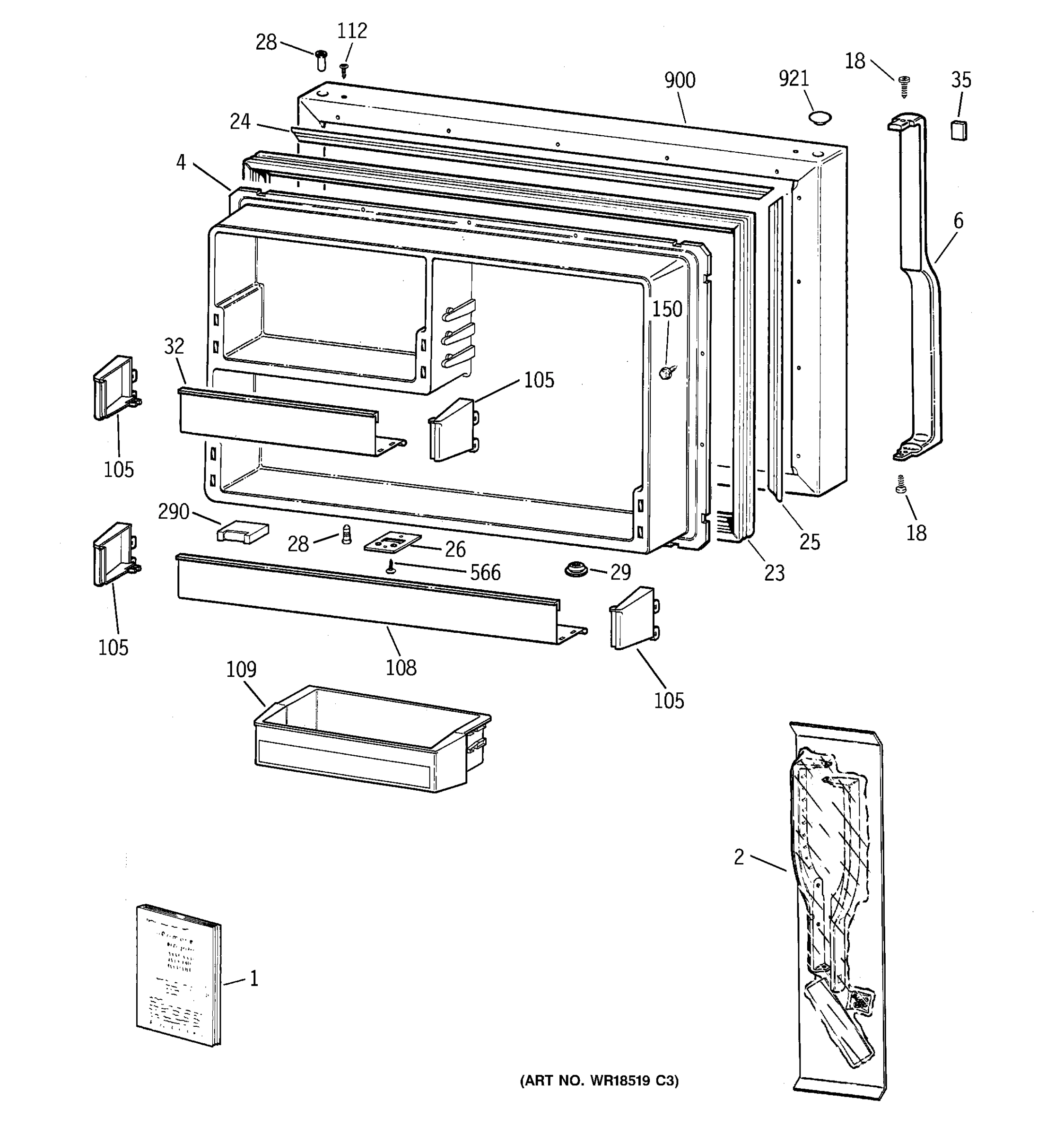 FREEZER DOOR