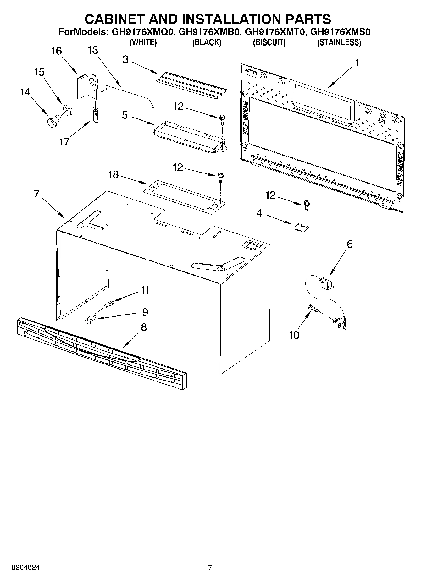 06 - CABINET AND INSTALLATION PARTS