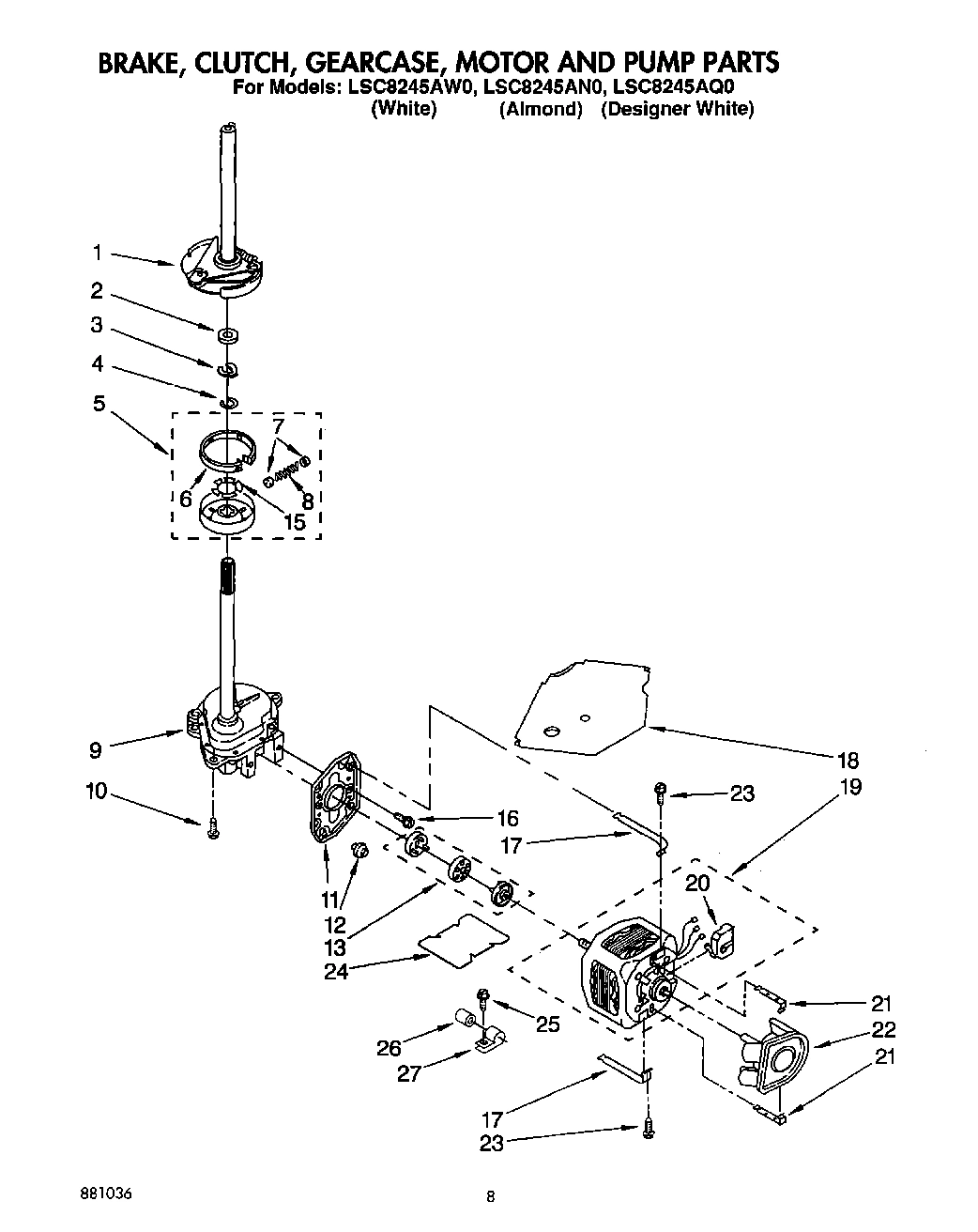 06 - BRAKE, CLUTCH, GEARCASE, MOTOR AND PUMP
