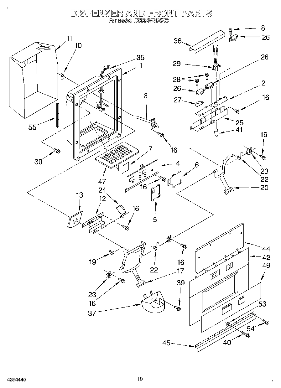 13 - DISPENSER FRONT