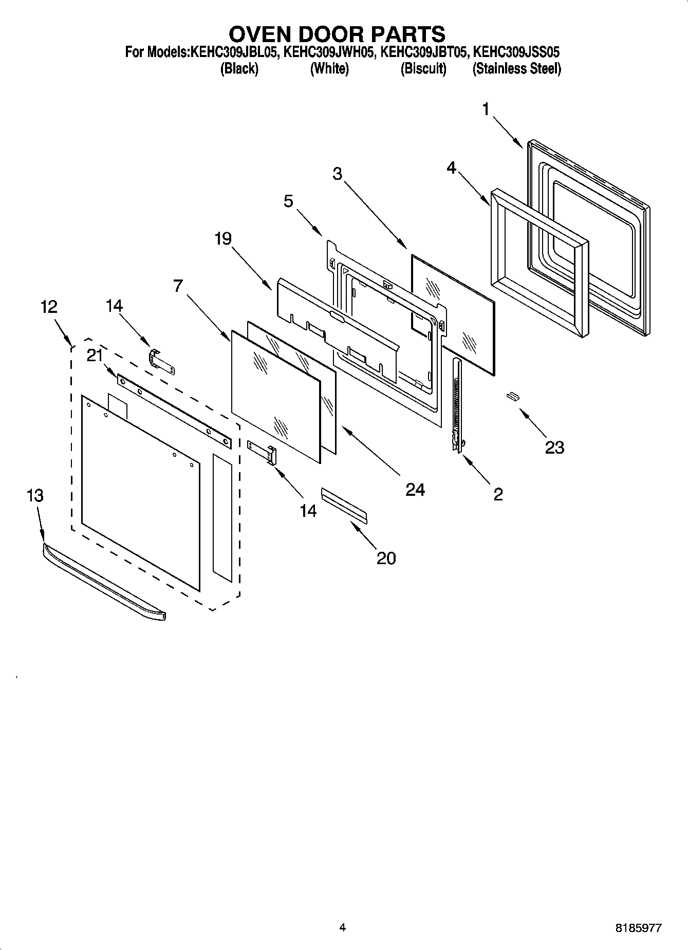 03 - OVEN DOOR PARTS