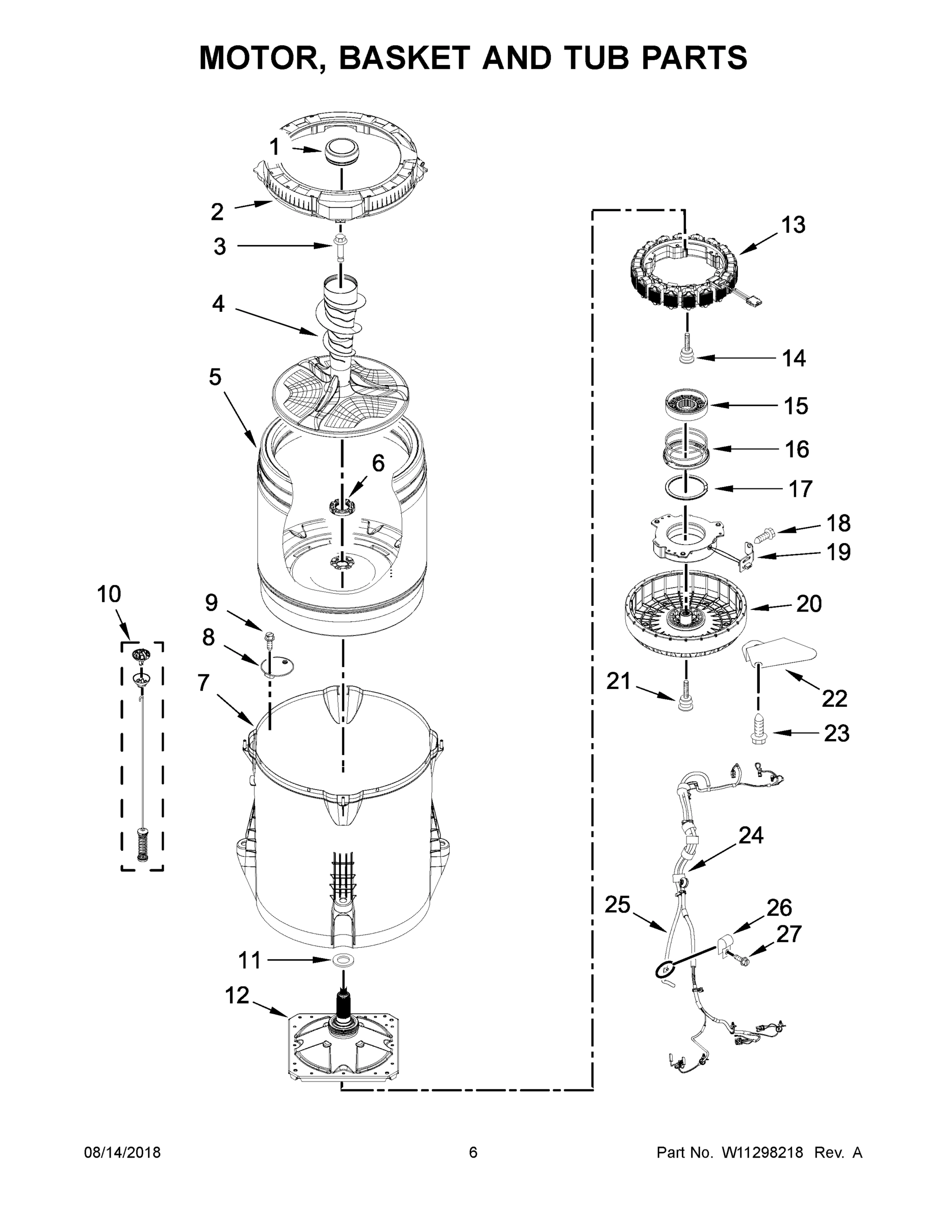 04 - MOTOR, BASKET AND TUB PARTS