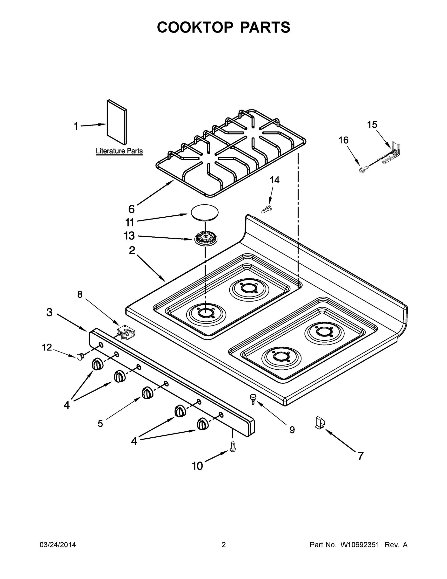 02 - COOKTOP PARTS