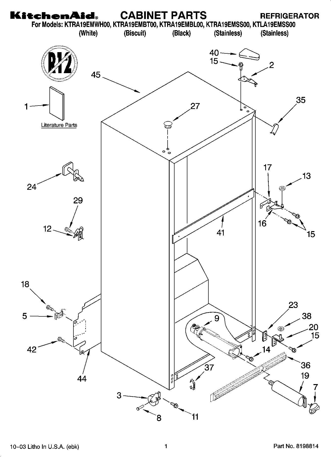 01 - CABINET PARTS