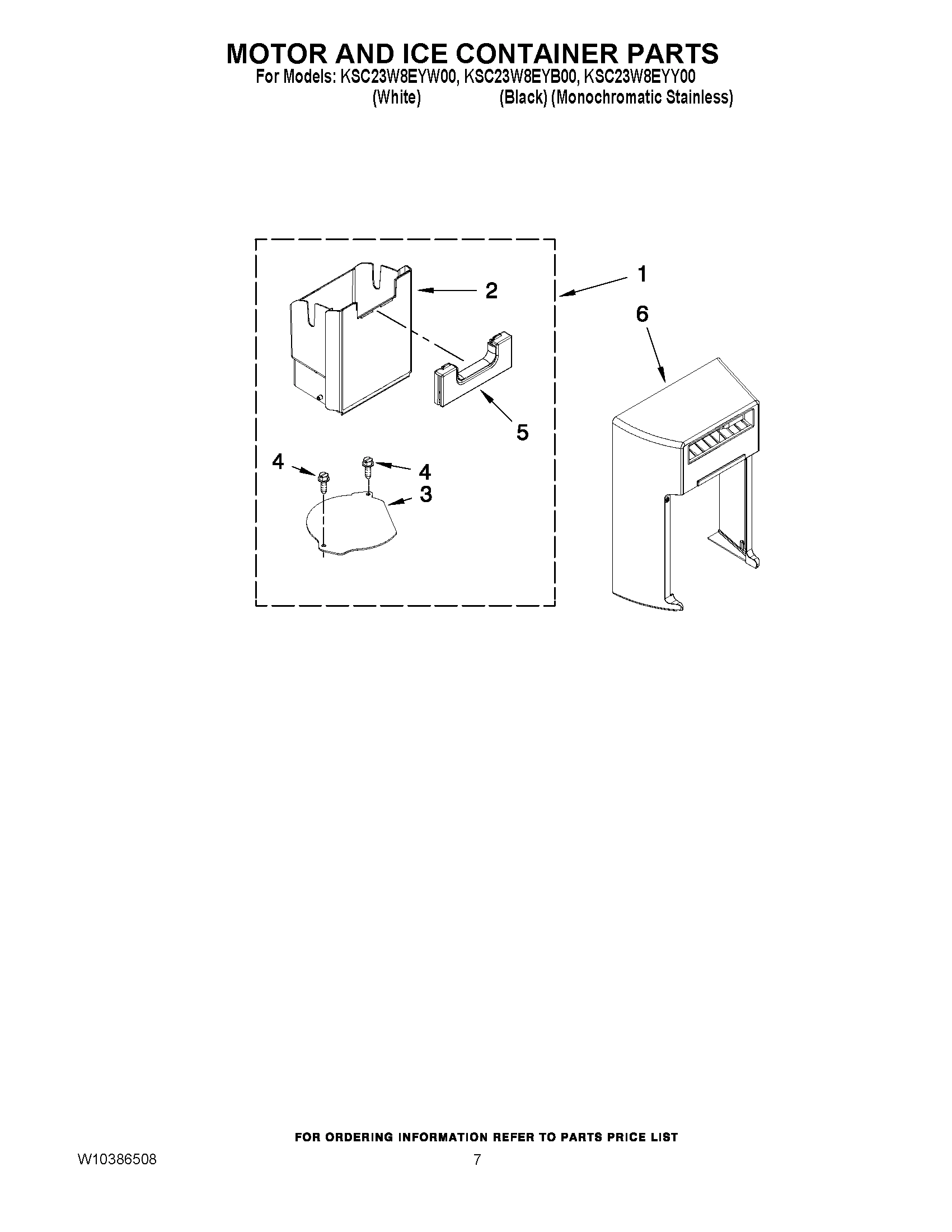 05 - MOTOR AND ICE CONTAINER PARTS