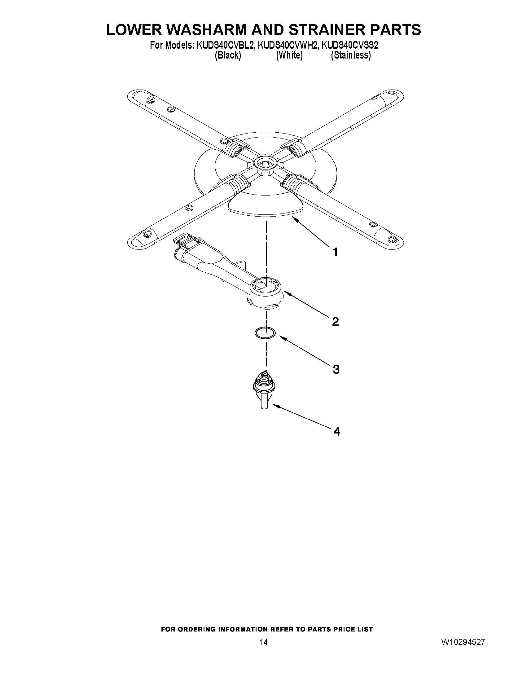 11 - LOWER WASHARM AND STRAINER PARTS