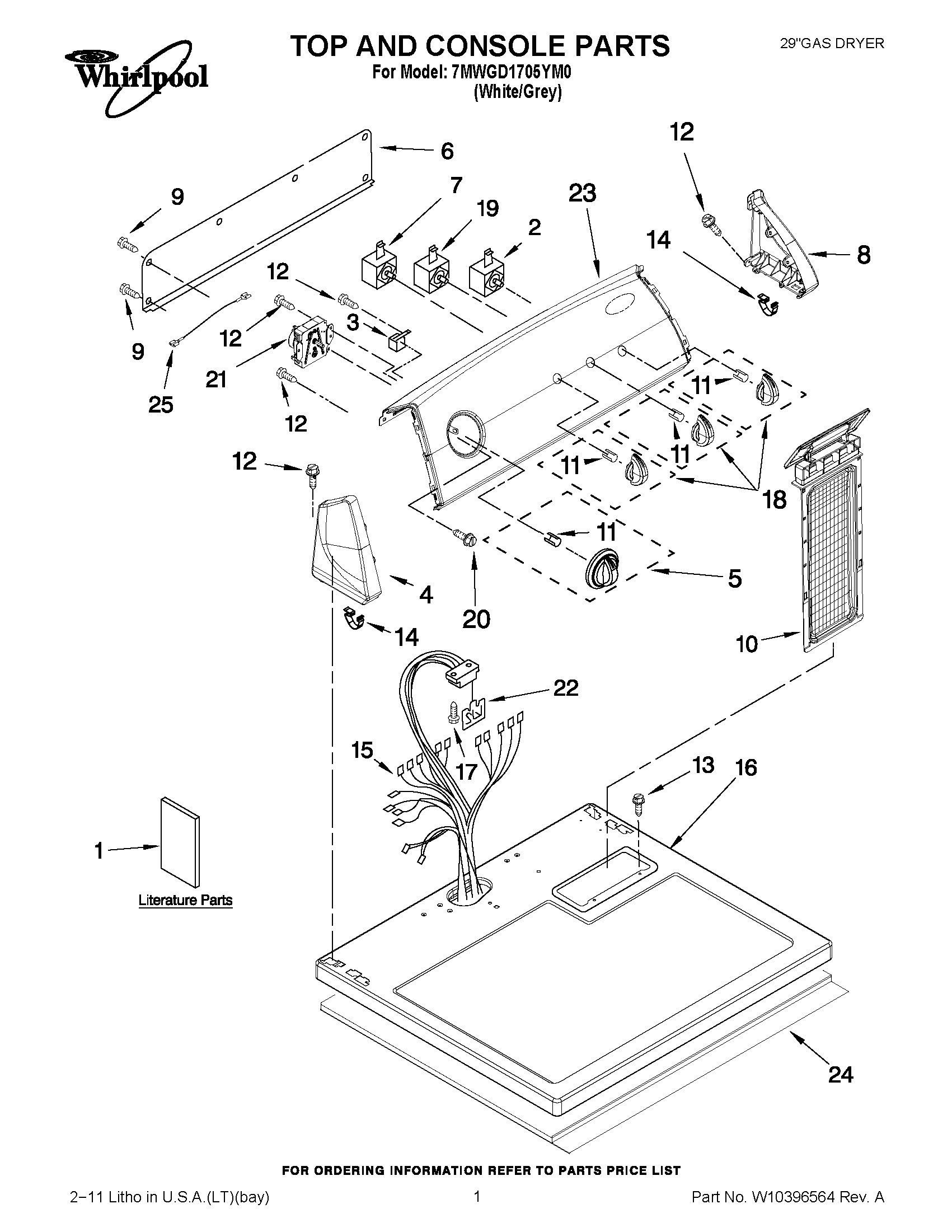 01 - TOP AND CONSOLE PARTS