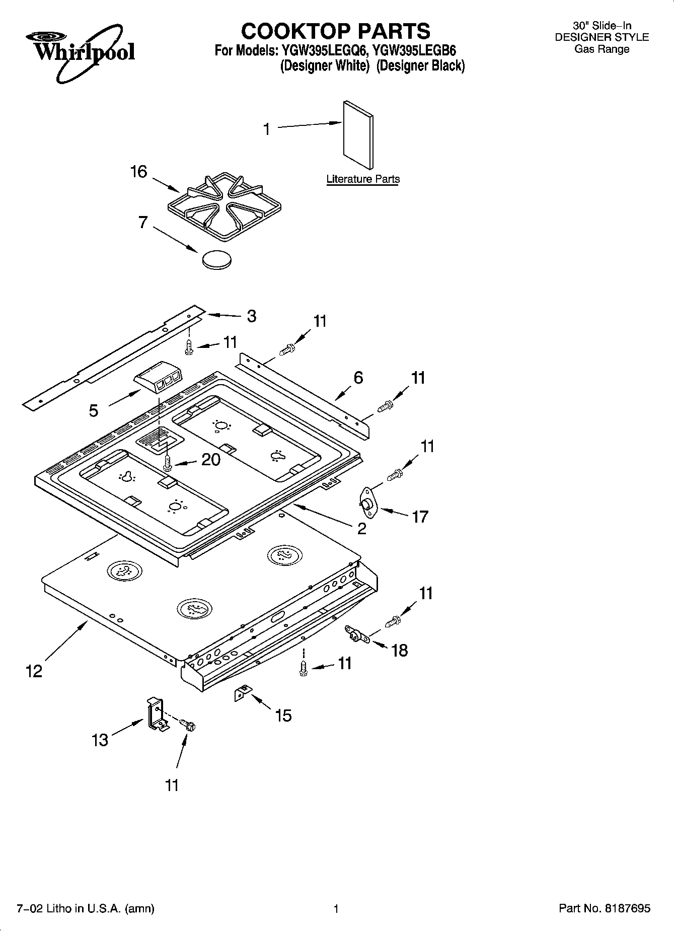 01 - COOKTOP PARTS