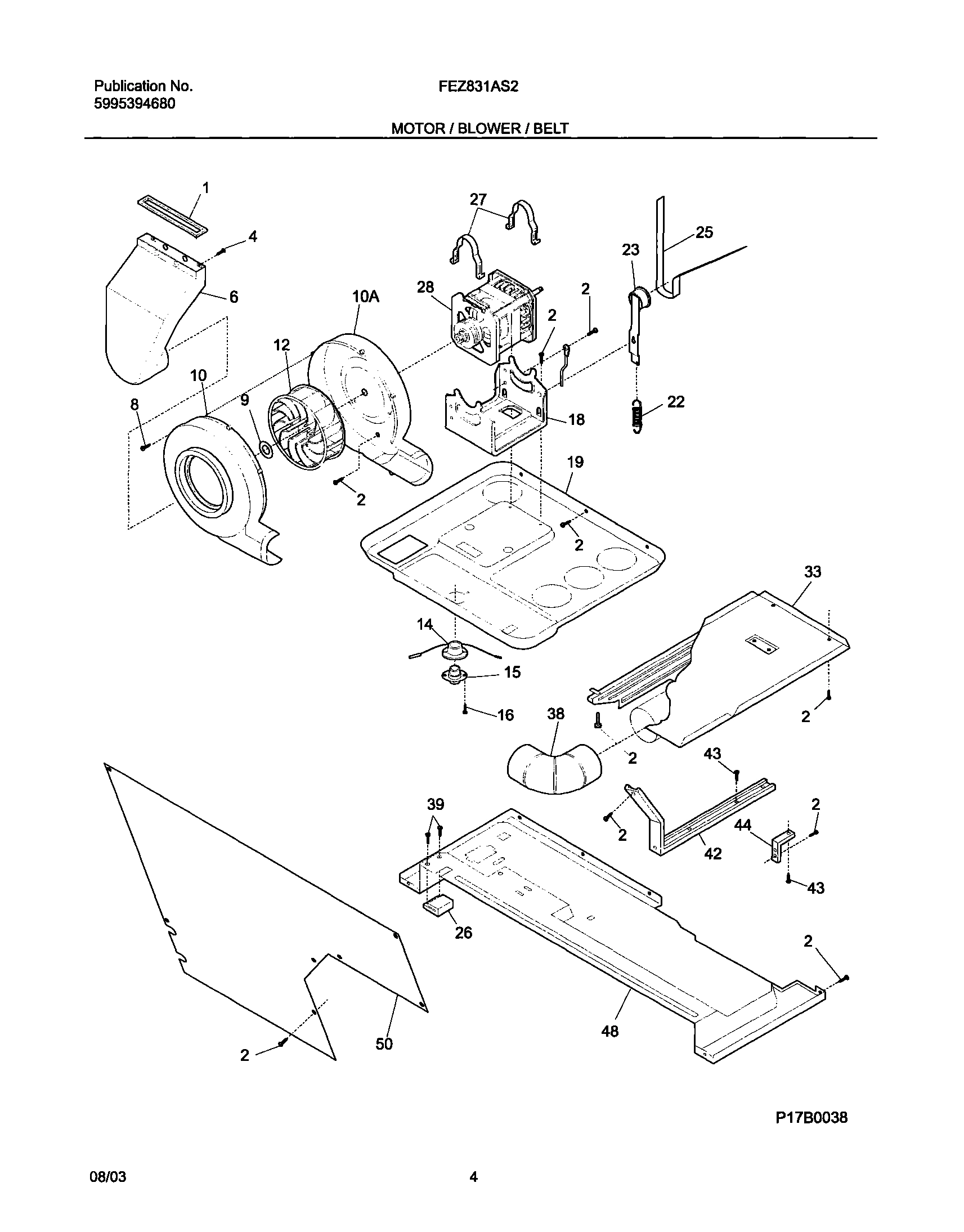 05 - MOTOR/BLOWER/BELT