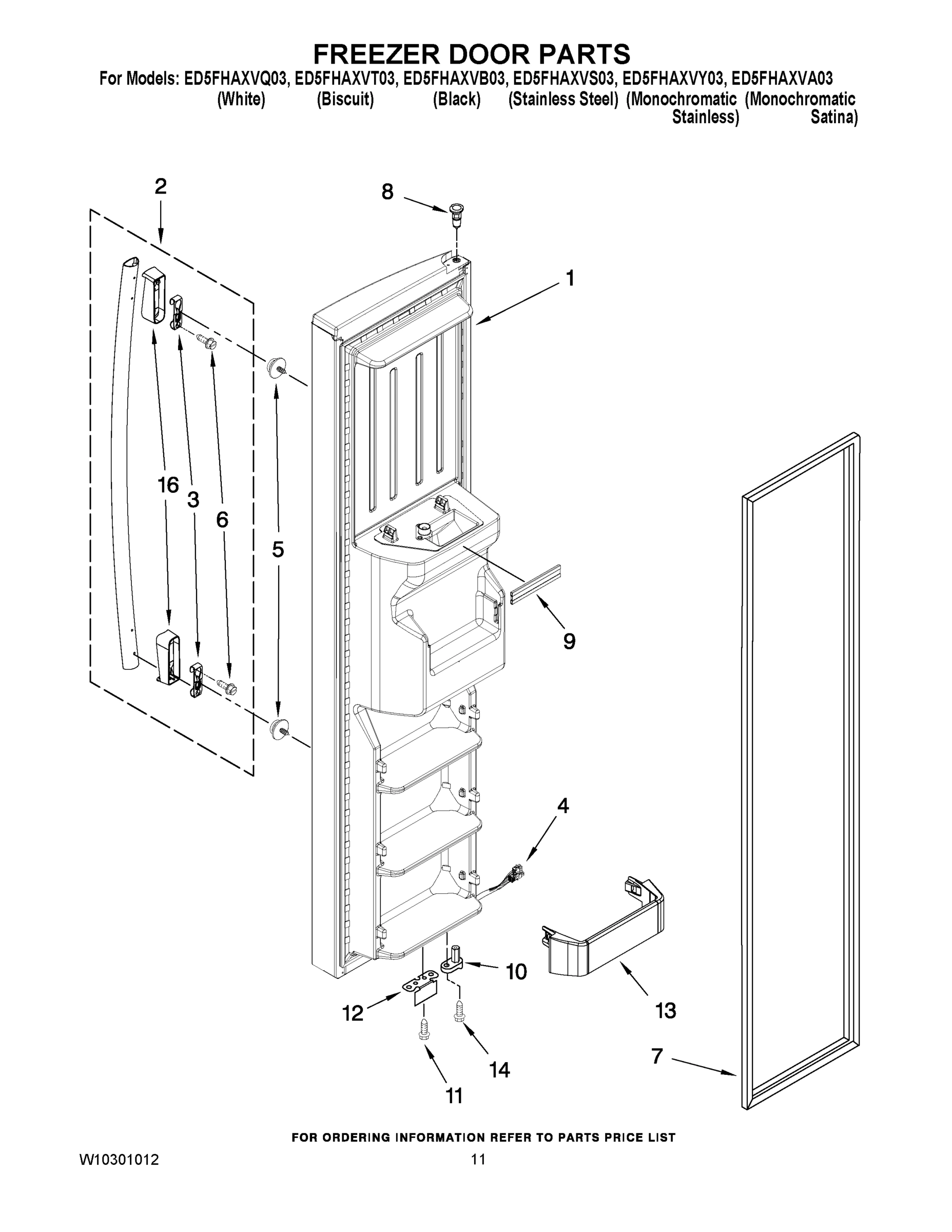 07 - FREEZER DOOR PARTS