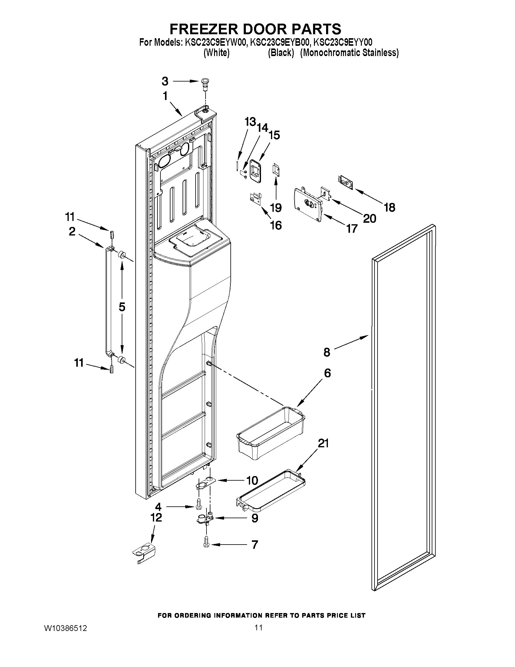 07 - FREEZER DOOR PARTS