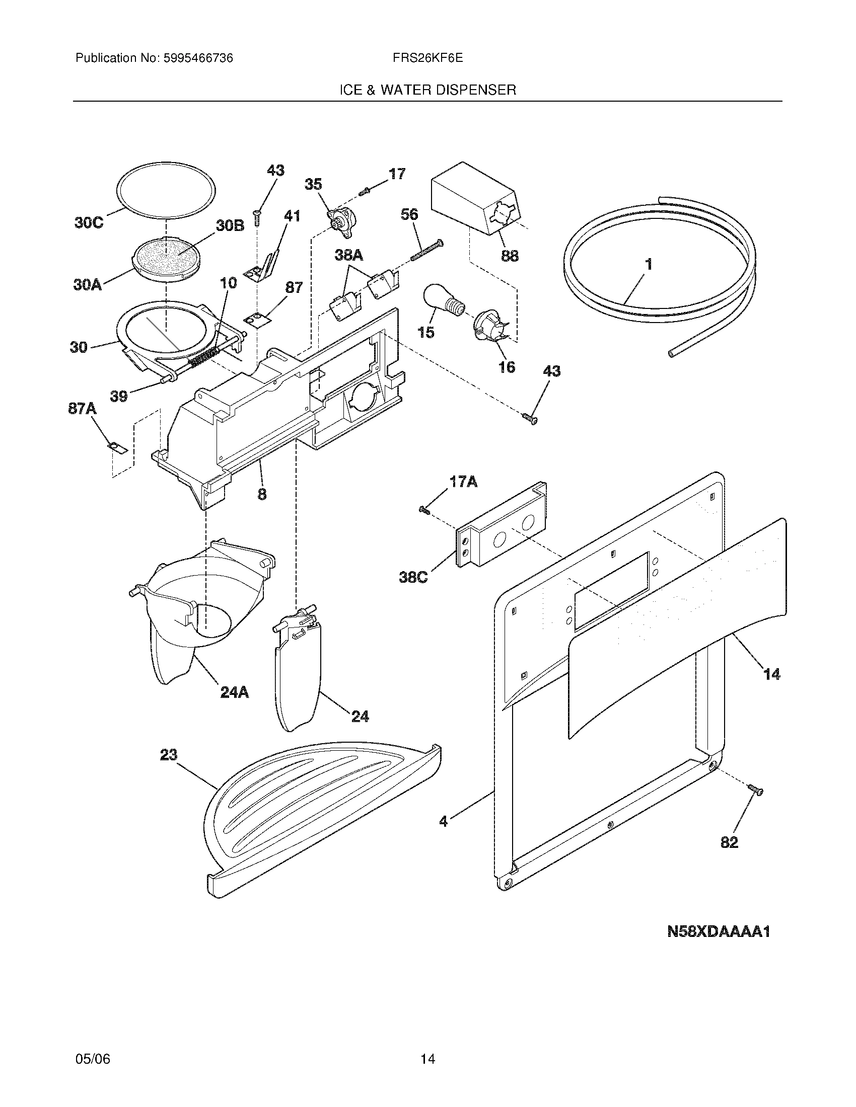 15 - ICE & WATER DISPENSER