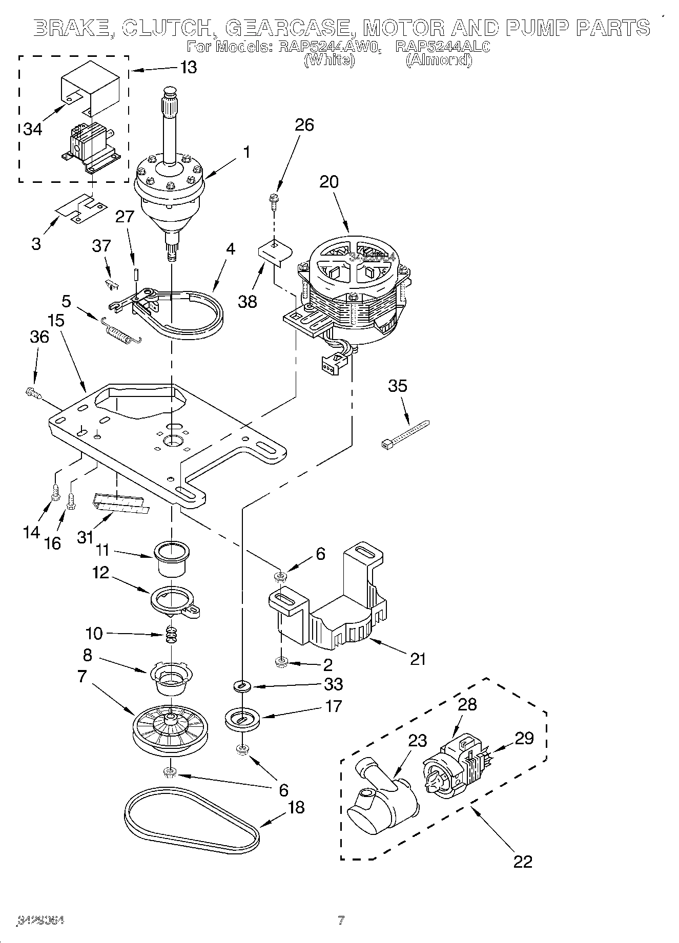 05 - BRAKE, CLUTCH, GEARCASE, MOTOR & PUMP