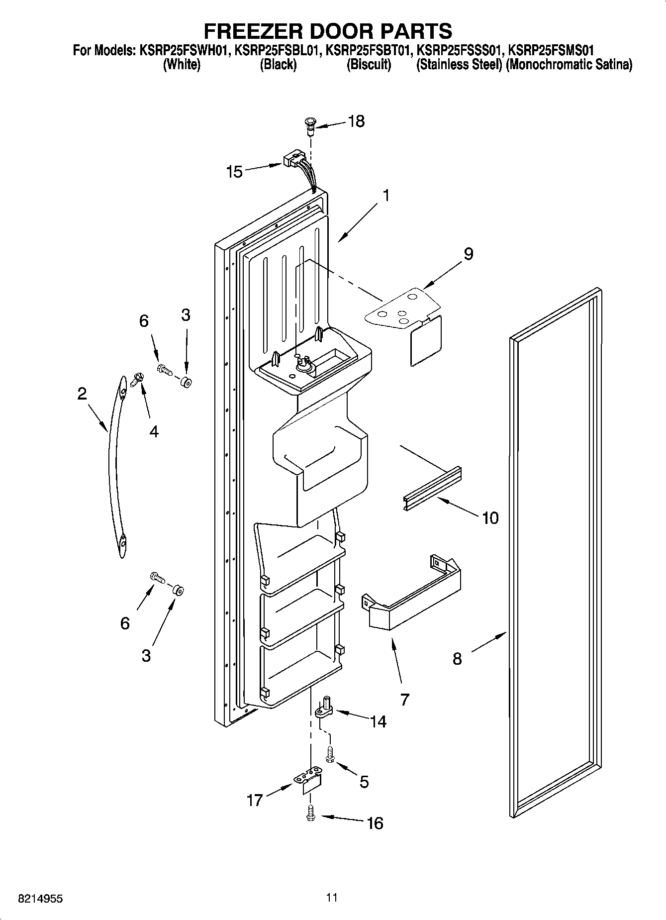 07 - FREEZER DOOR PARTS
