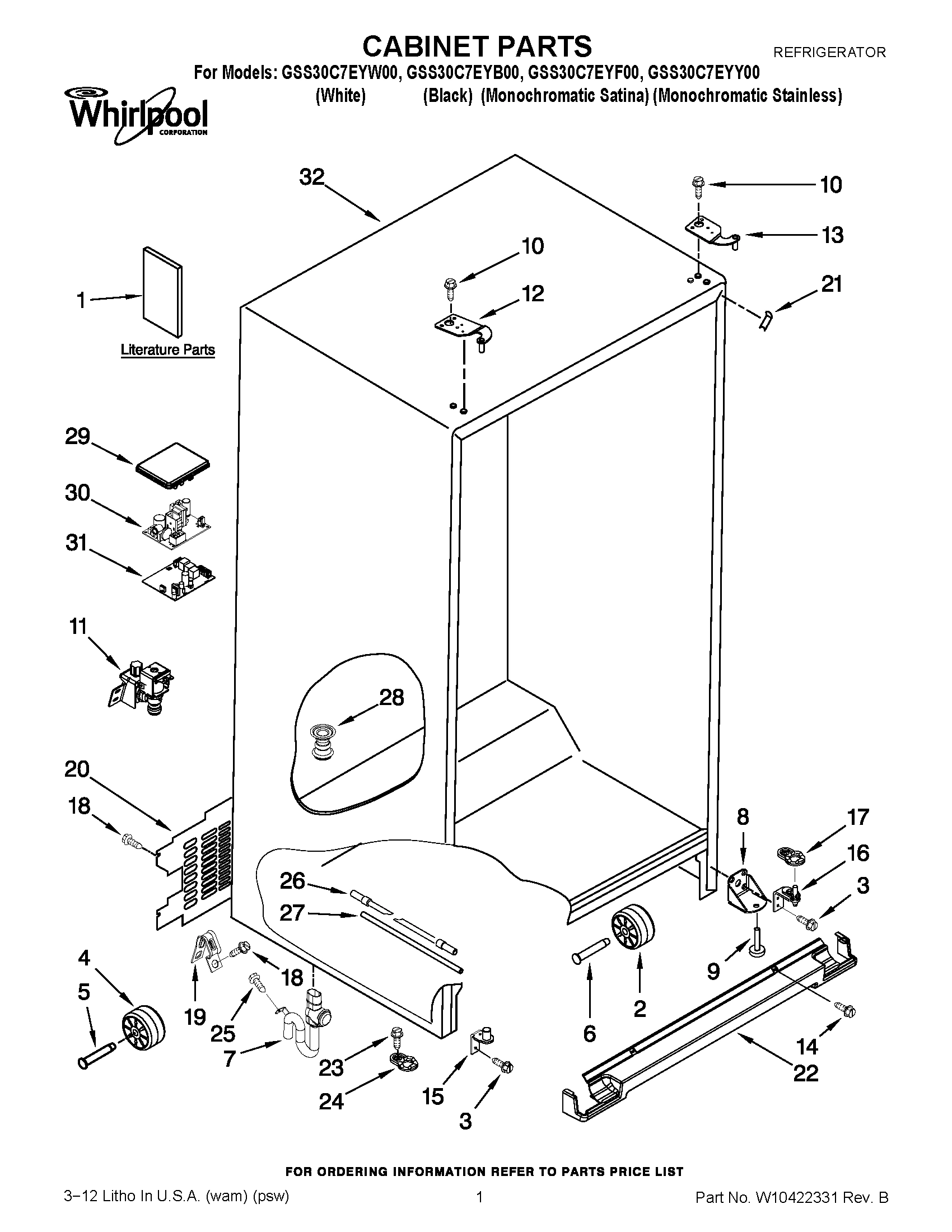 01 - CABINET PARTS