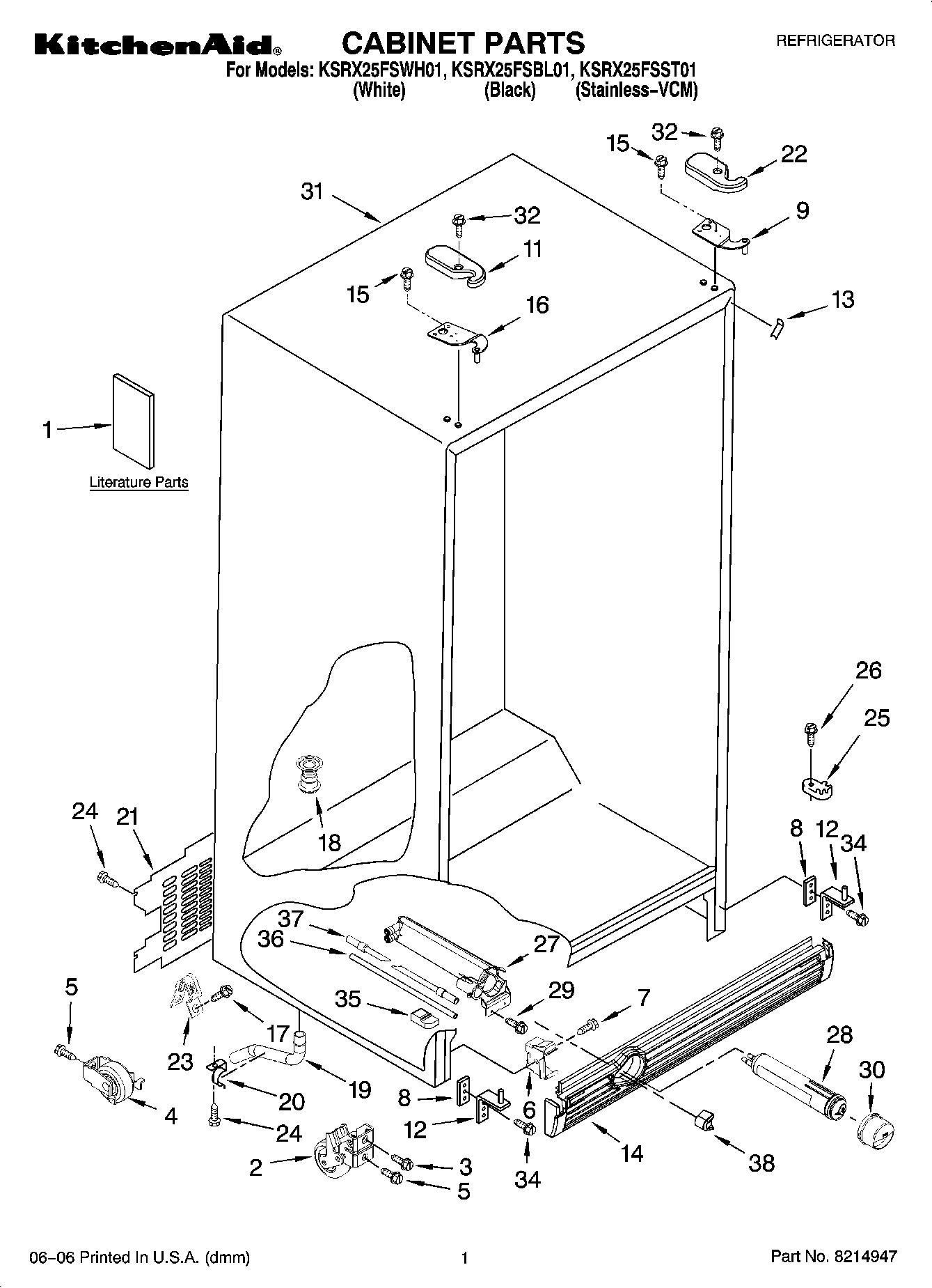 01 - CABINET PARTS