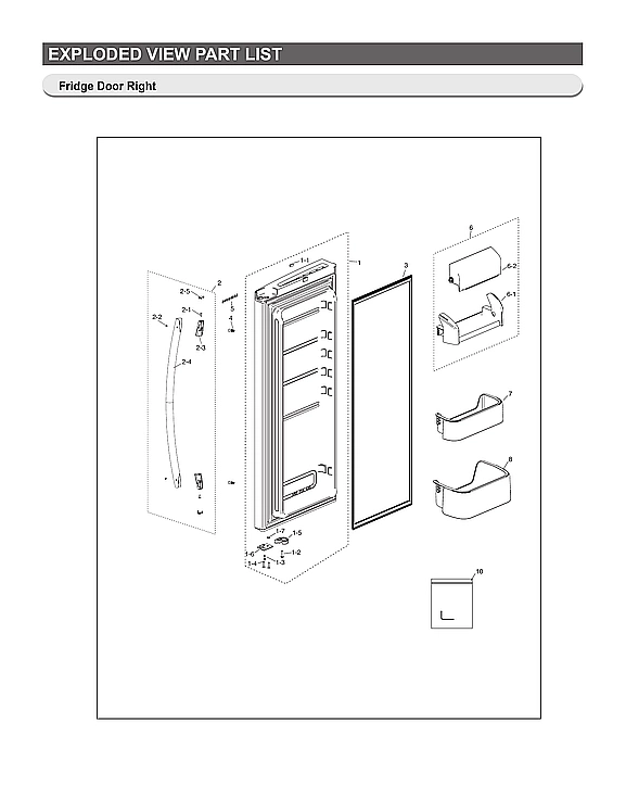 Right Refrigerator Door Parts