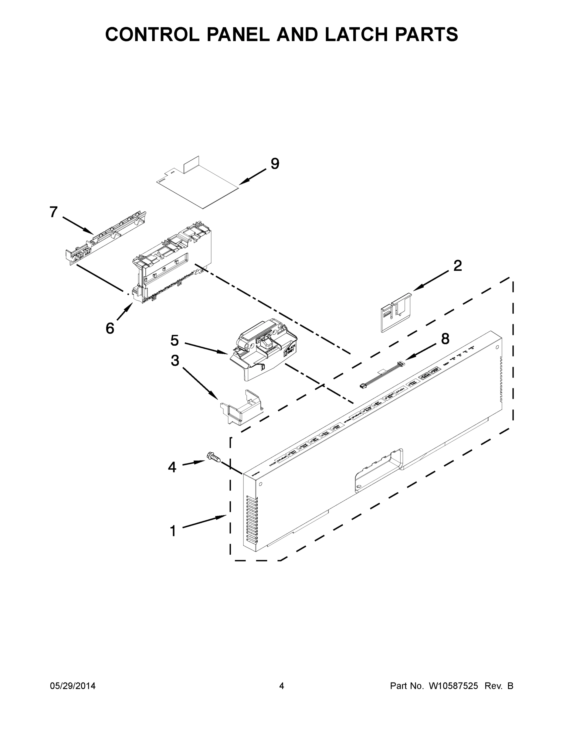 03 - CONTROL PANEL AND LATCH PARTS