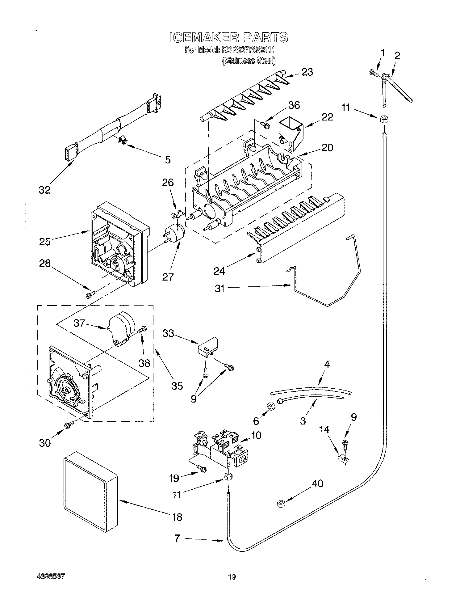 12 - ICE MAKER, OPTIONAL