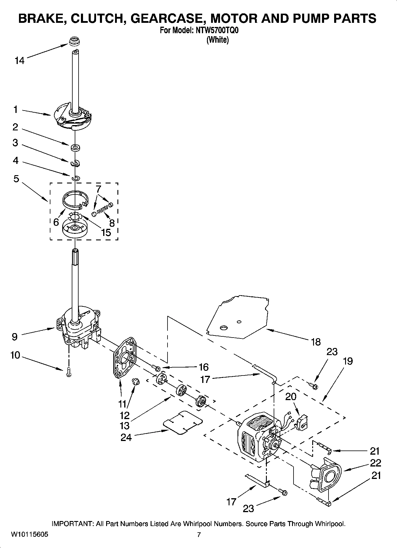 04 - BRAKE, CLUTCH, GEARCASE, MOTOR AND PUMP PARTS