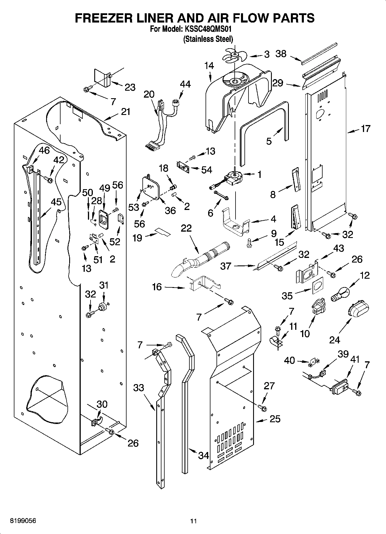 08 - FREEZER LINER AND AIR FLOW PARTS